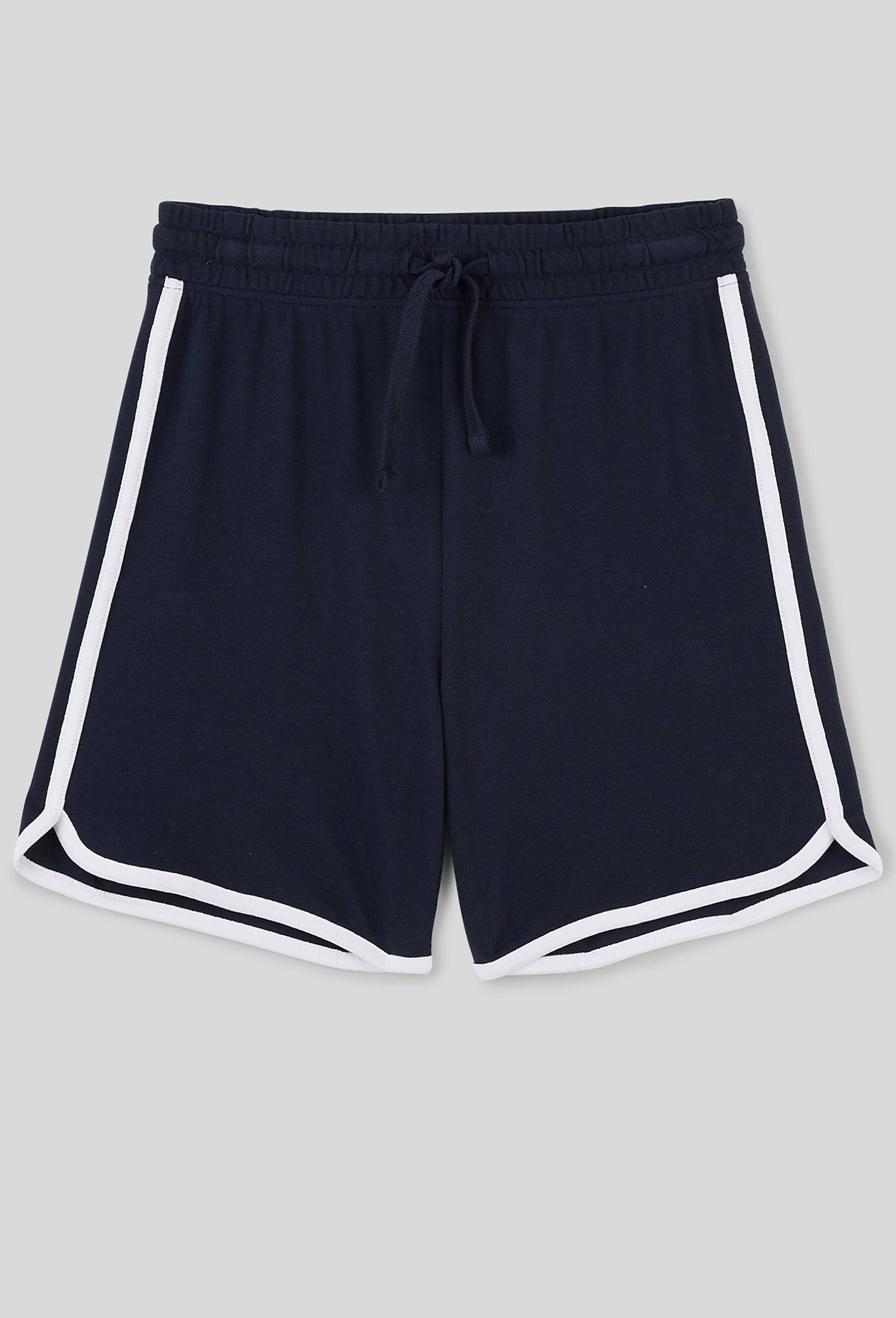 Short de sport en maille en coton BIO, Bleu foncé, large image number 0.0