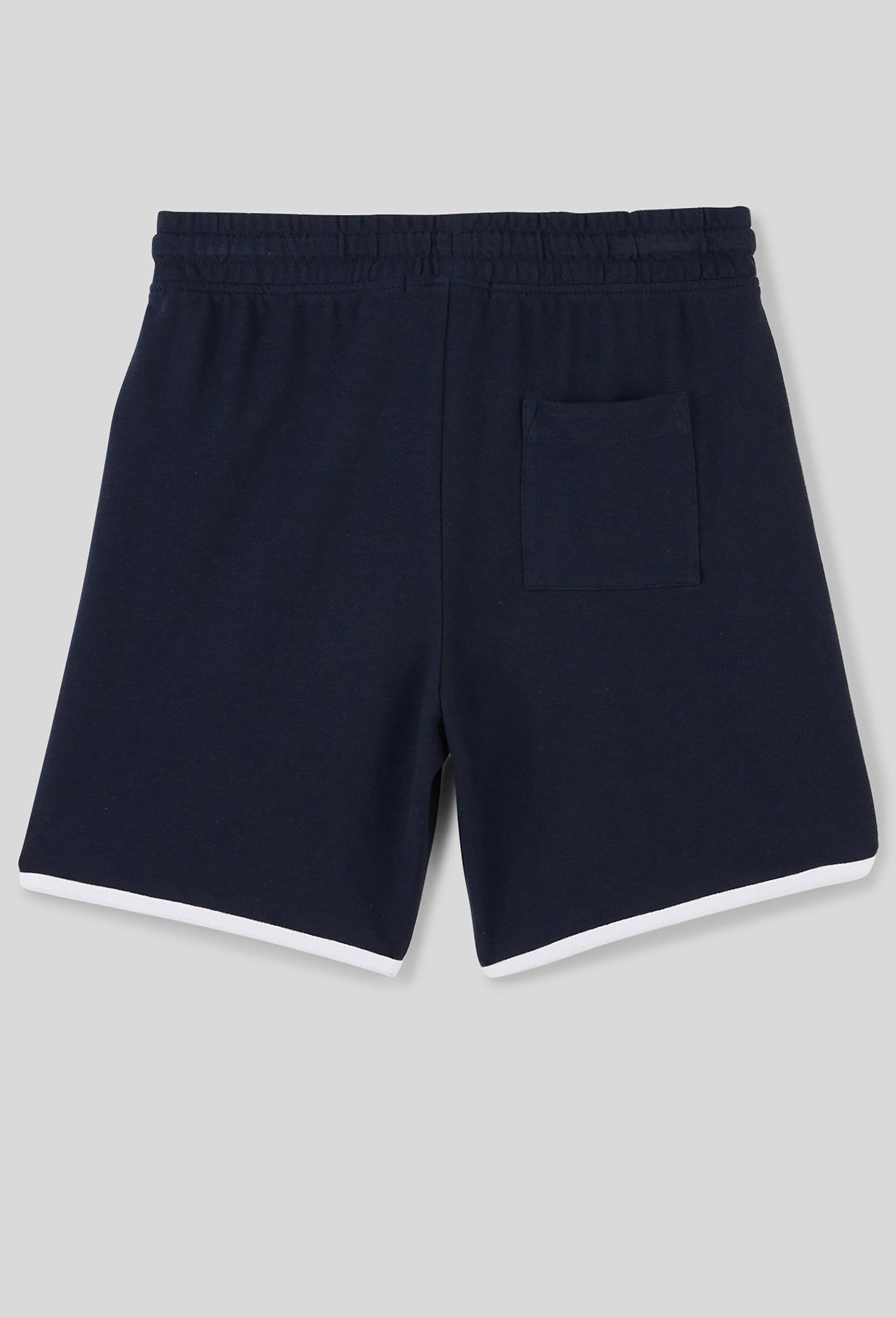 Short de sport en maille en coton BIO, Bleu foncé, large image number 1