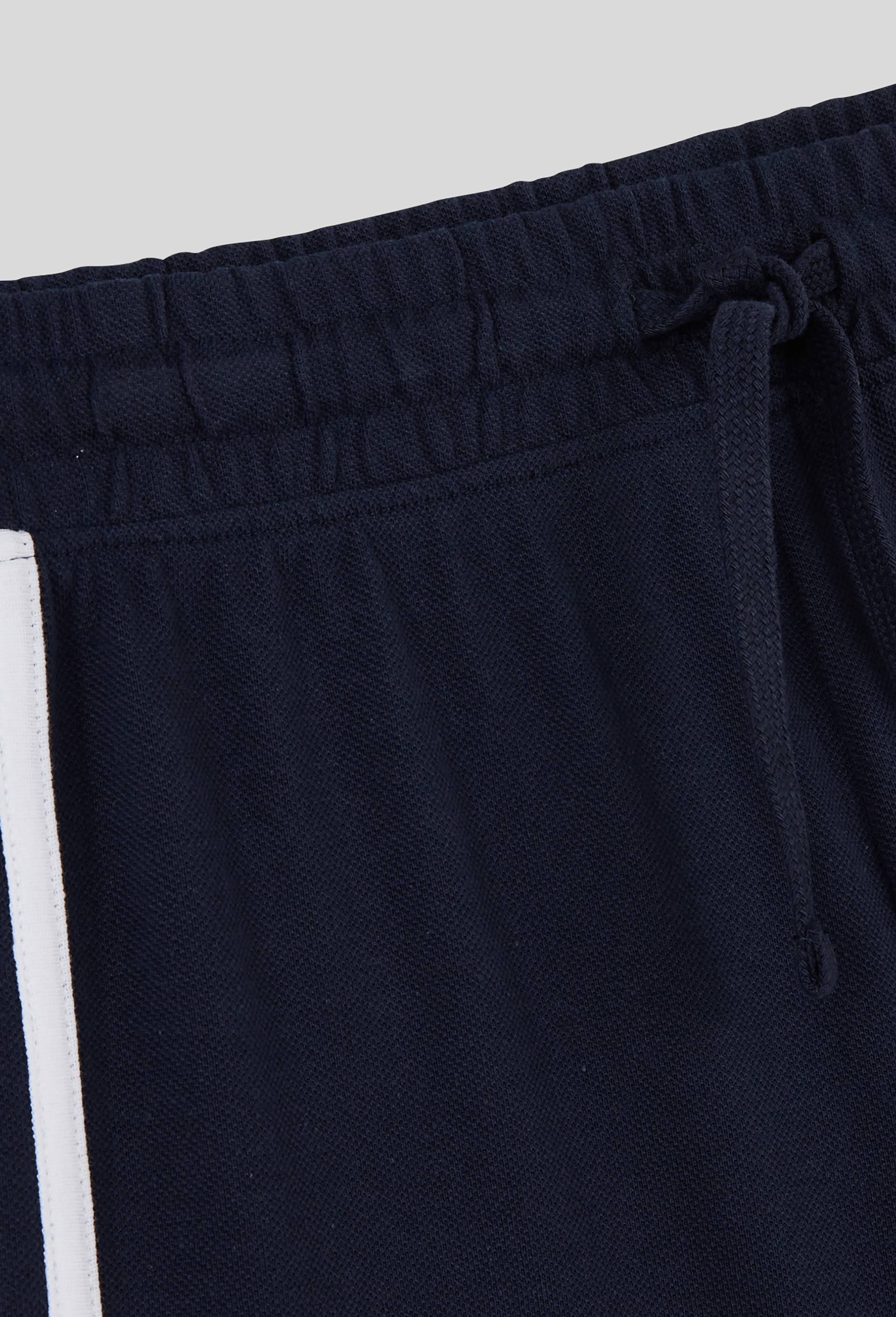Short de sport en maille en coton BIO, Bleu foncé, large image number 2