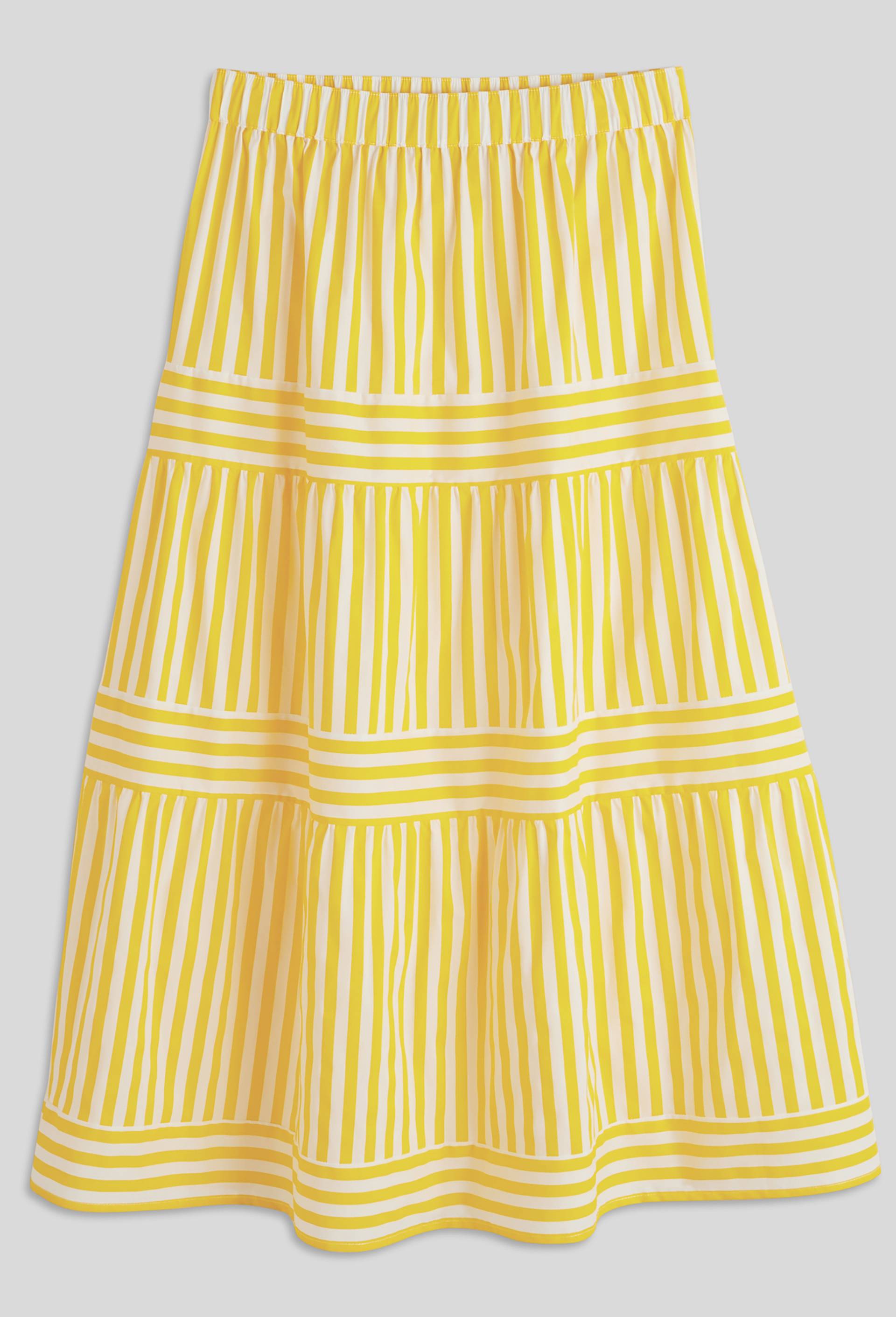 Jupe midi rayée beige femme | Morgan Jupe midi rayée beige femme | Morgan