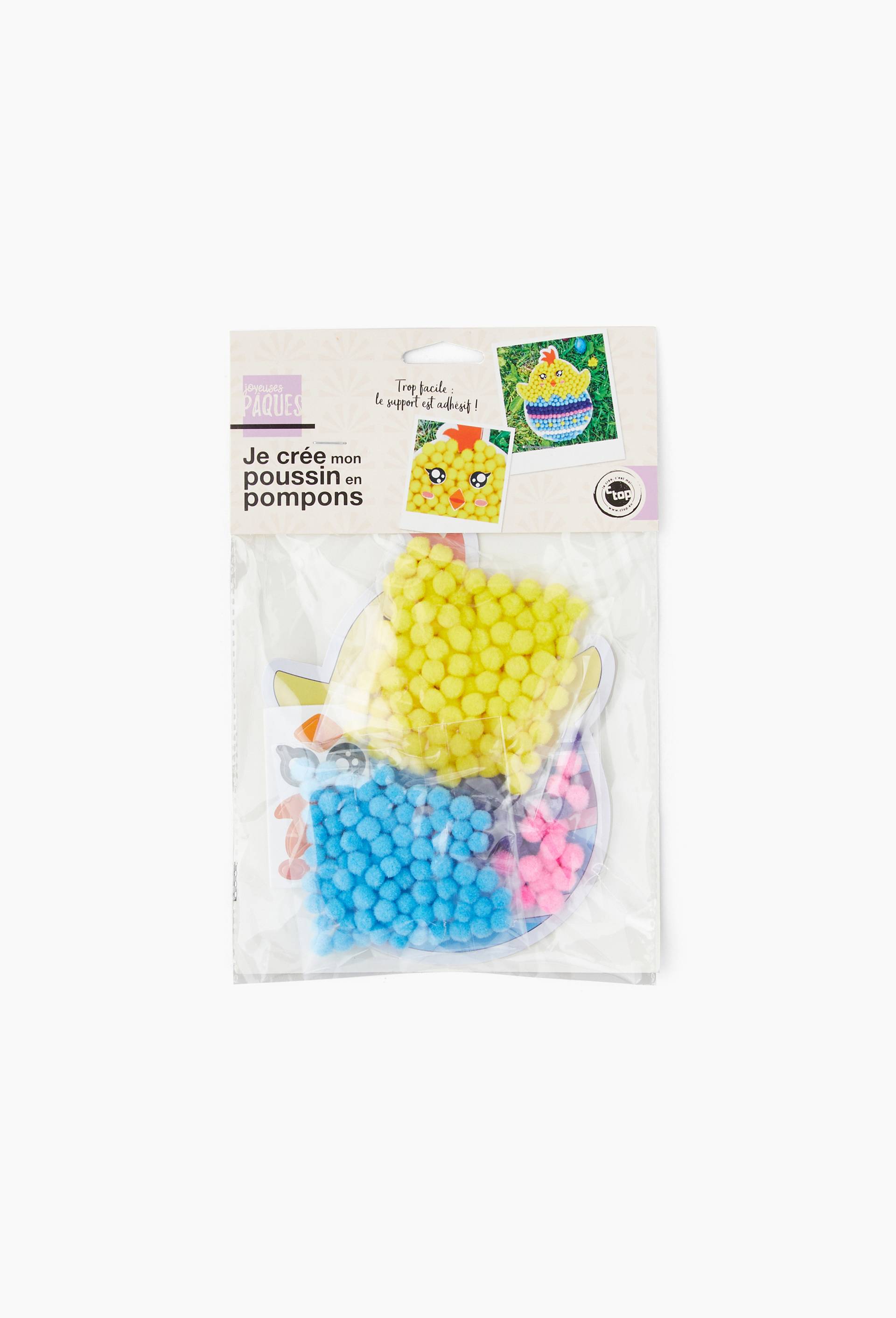 Kit poussin pompons, Multicolore, large image number 0