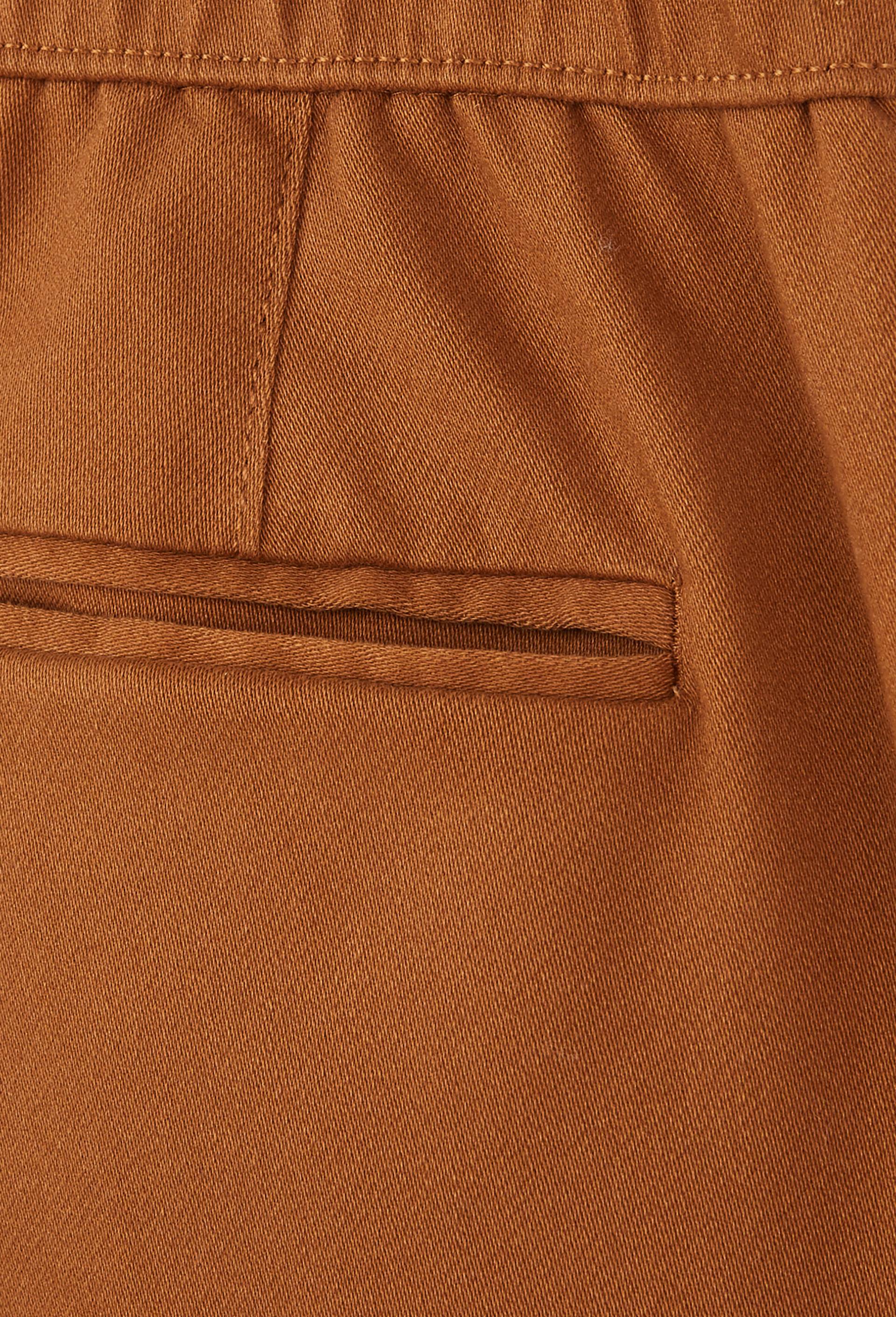 Bermuda uni avec cordon à la taille contenant du coton BIO, Brun, large image number 2