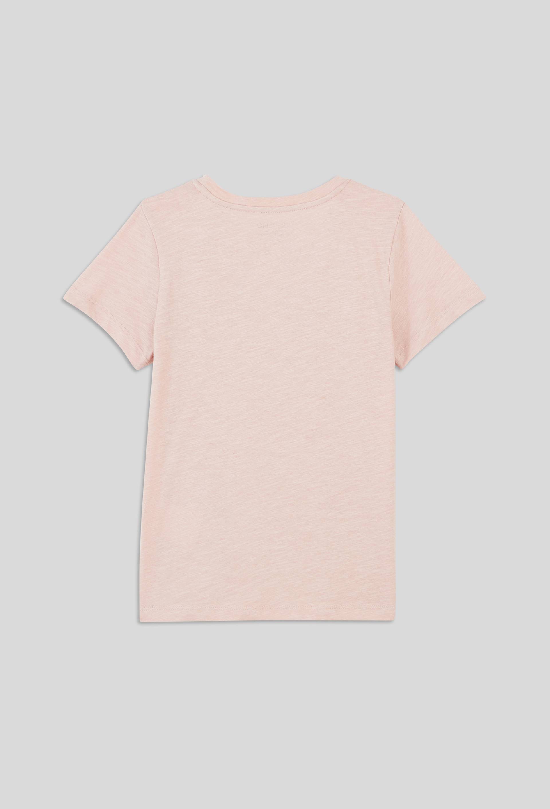 T-shirt manches courtes uni en coton BIO, certifié OEKO-TEX, Rose clair, large image number 2.0