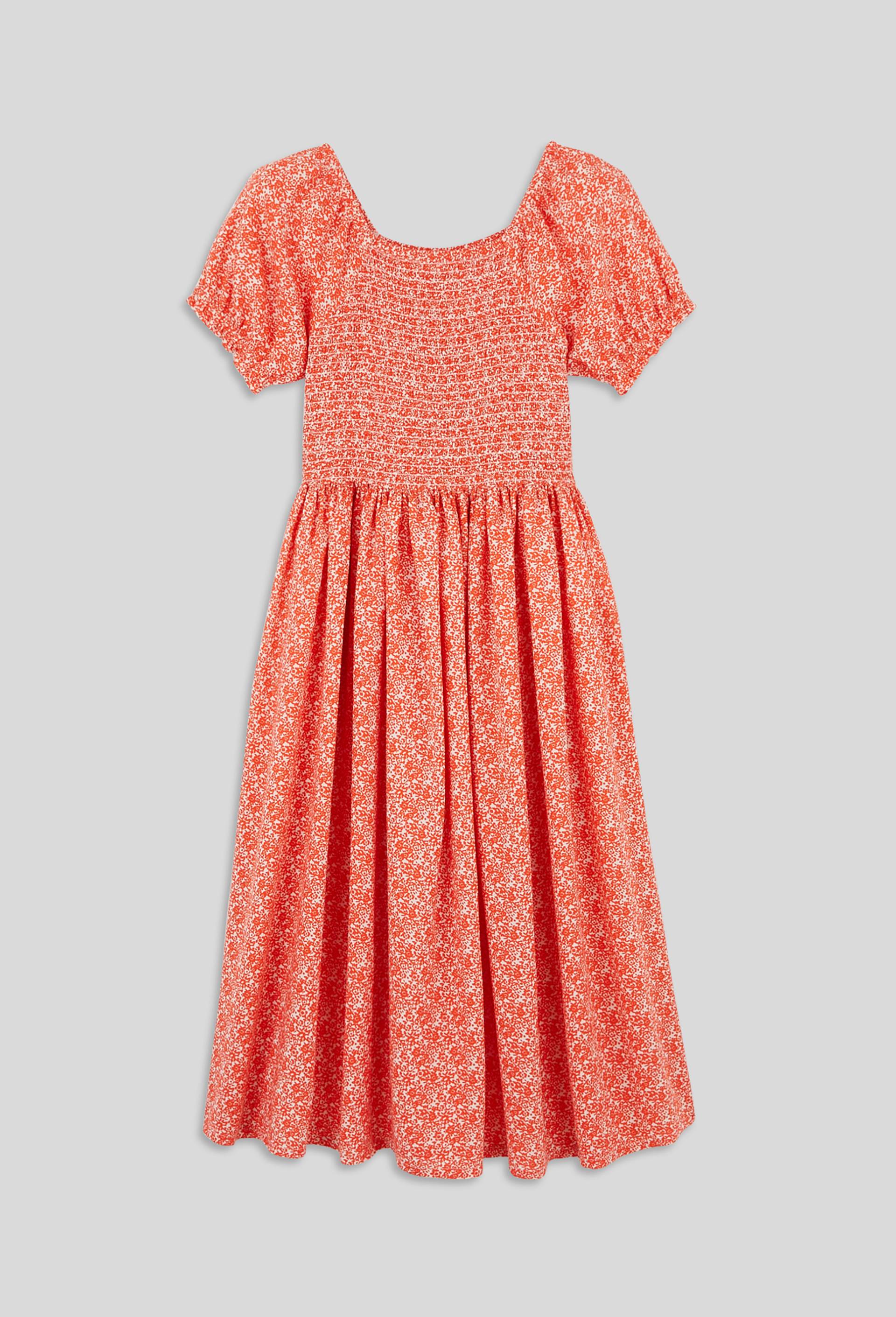 Robe imprimée en viscose, certifié ECOVERO et OEKO-TEX, Orange, large image number 1
