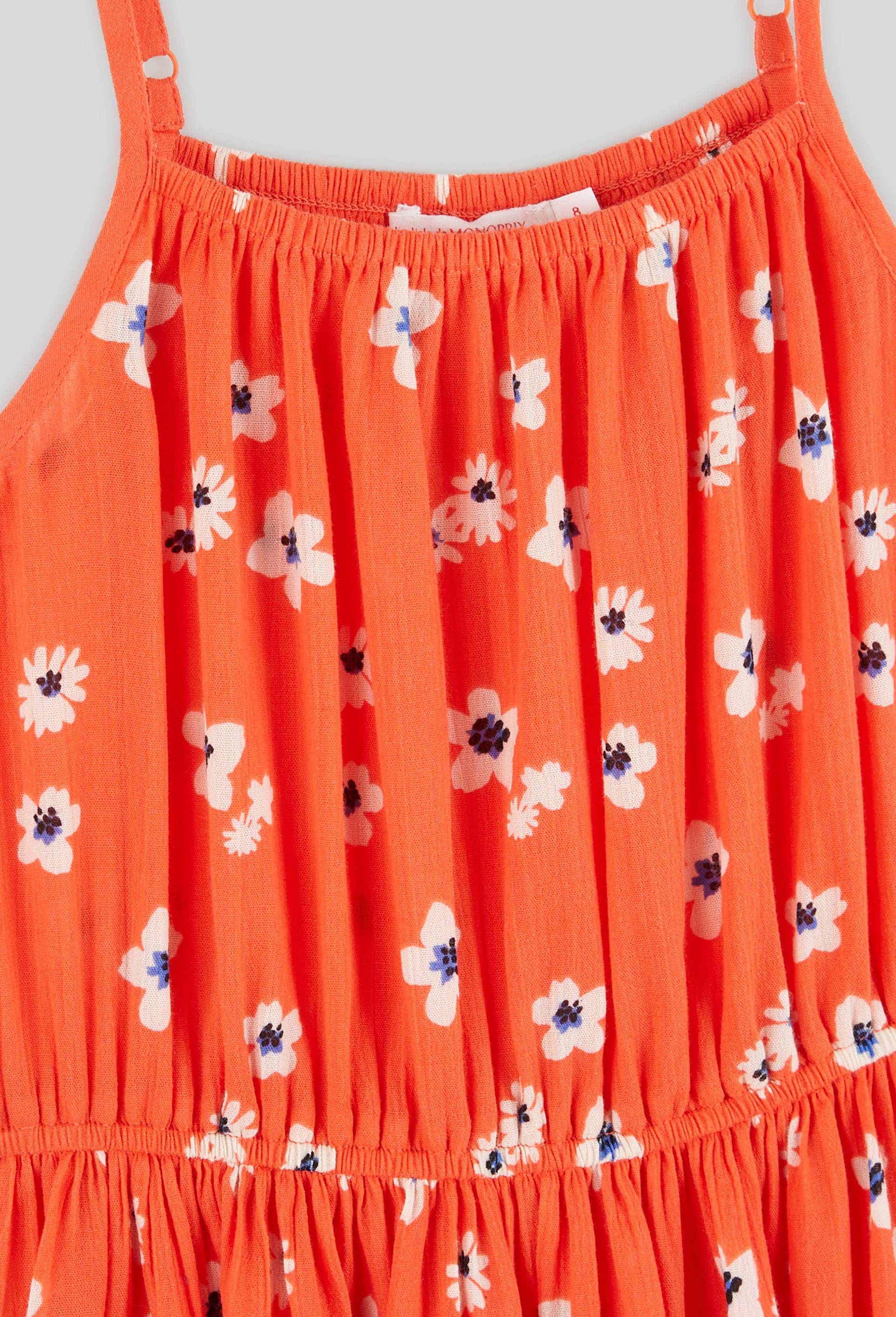 Robe imprimée en coton BIO, Orange, large image number 2
