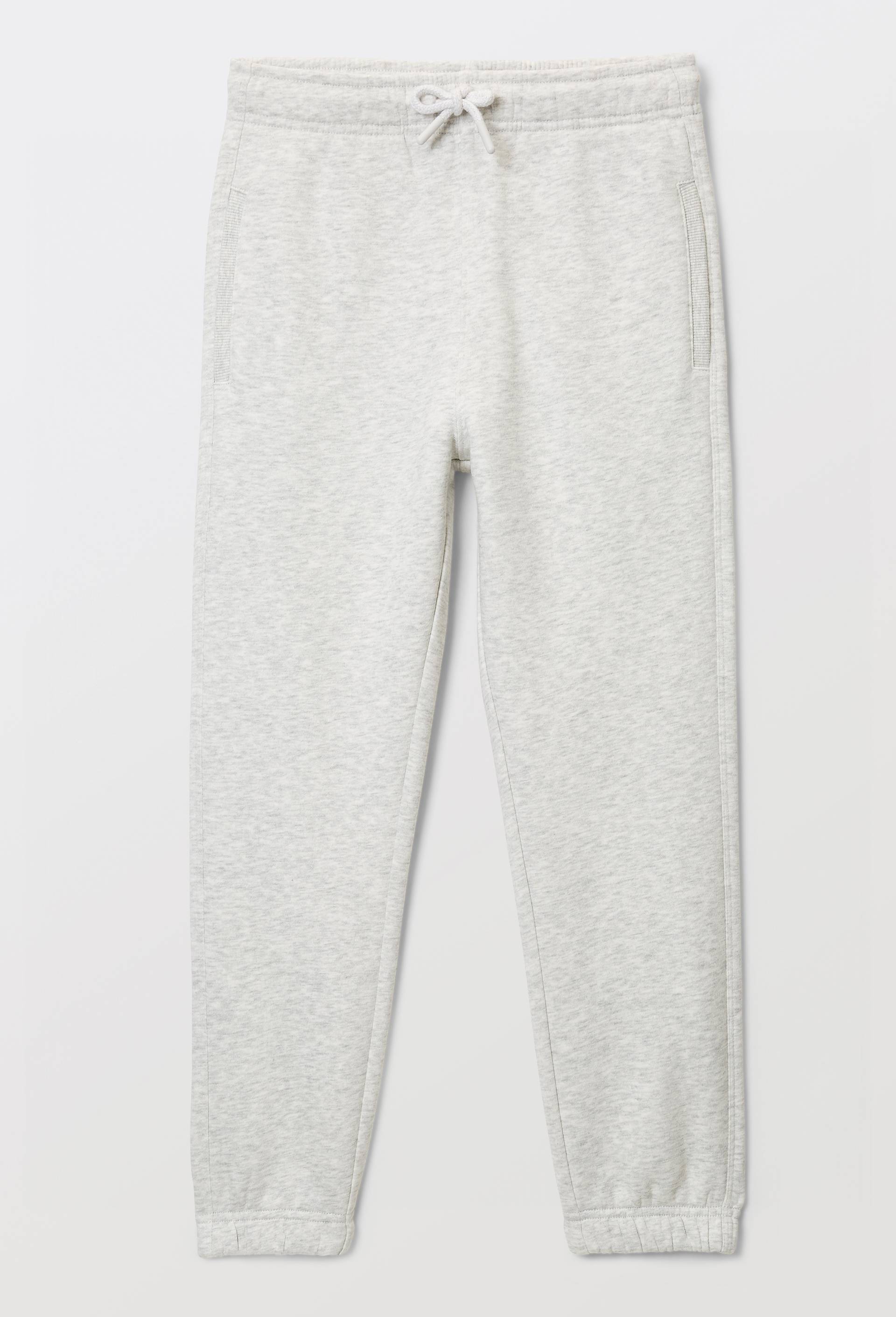 Jogging en molleton uni en coton BIO GOTS, Gris, swatch image