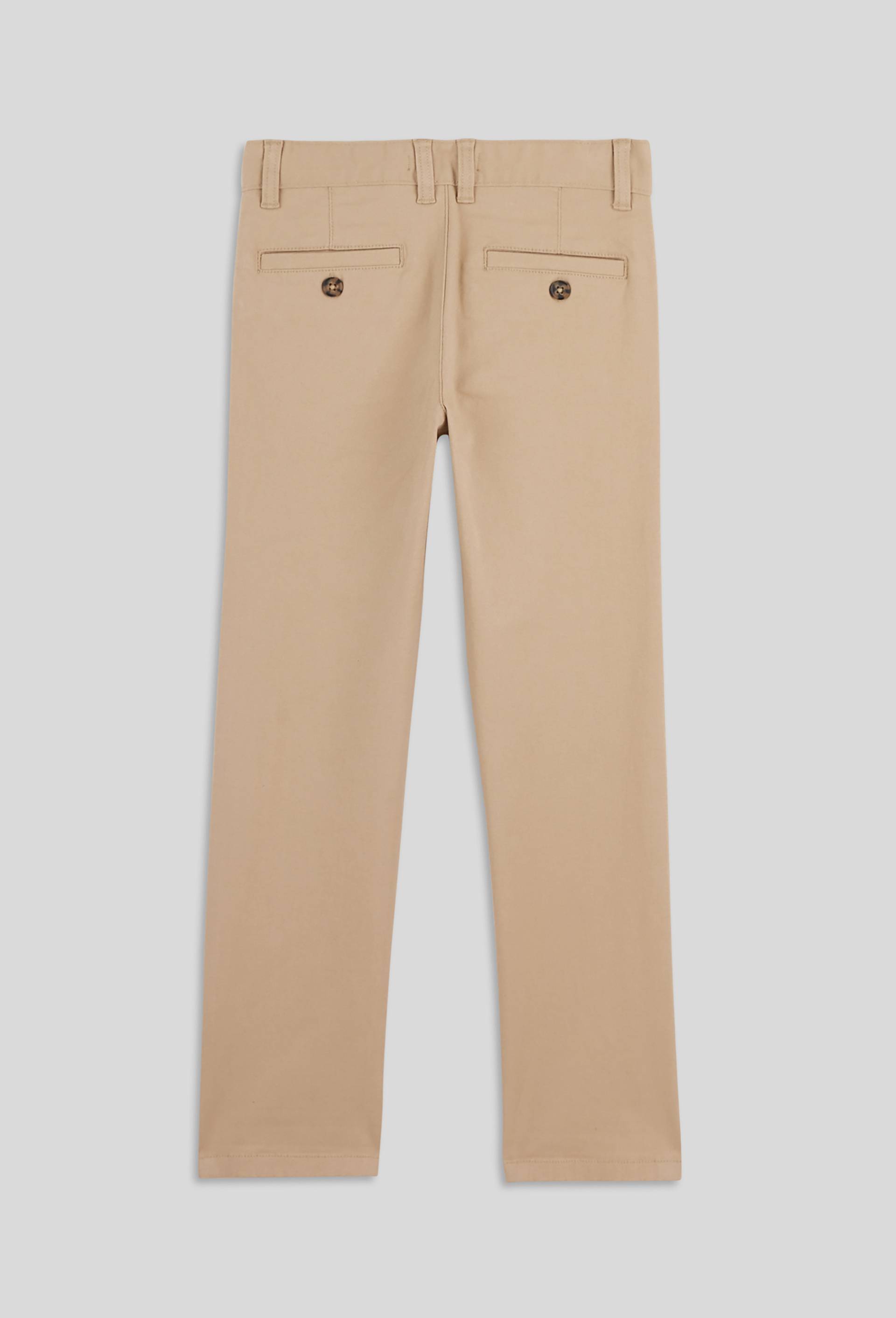 Pantalon chino uni en  coton BIO, Beige, large image number 1