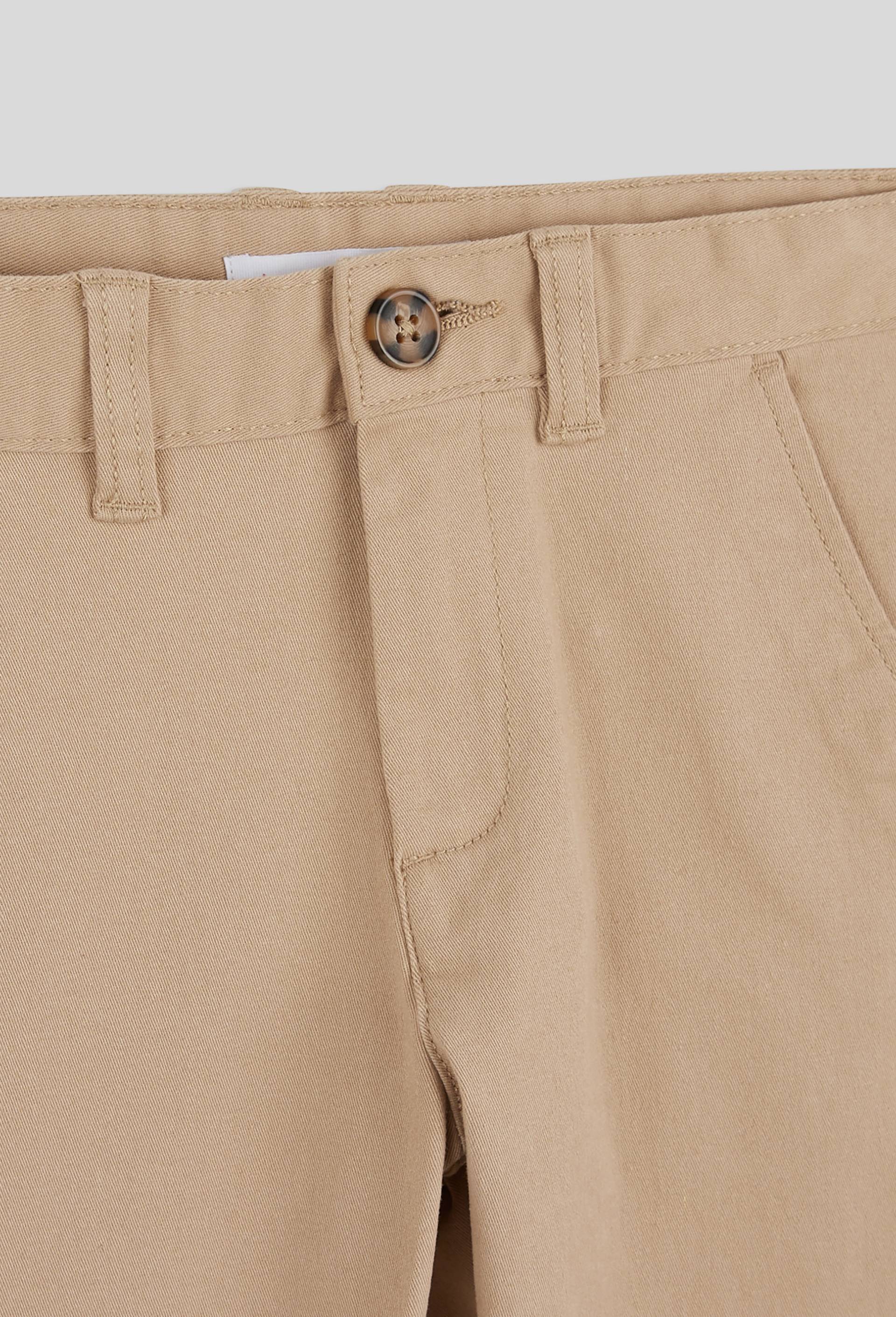 Pantalon chino uni en  coton BIO, Beige, large image number 2.0