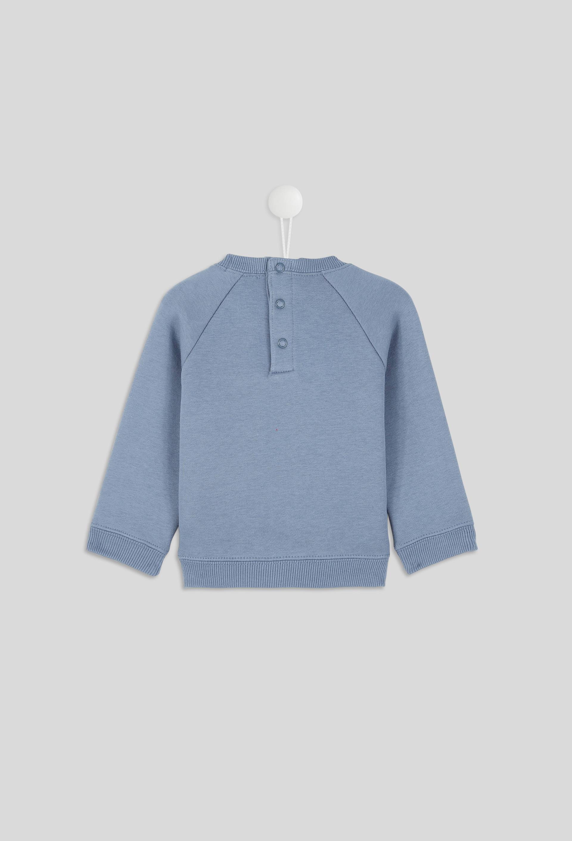 Sweat brodé en coton BIO GOTS, Bleu, large image number 1