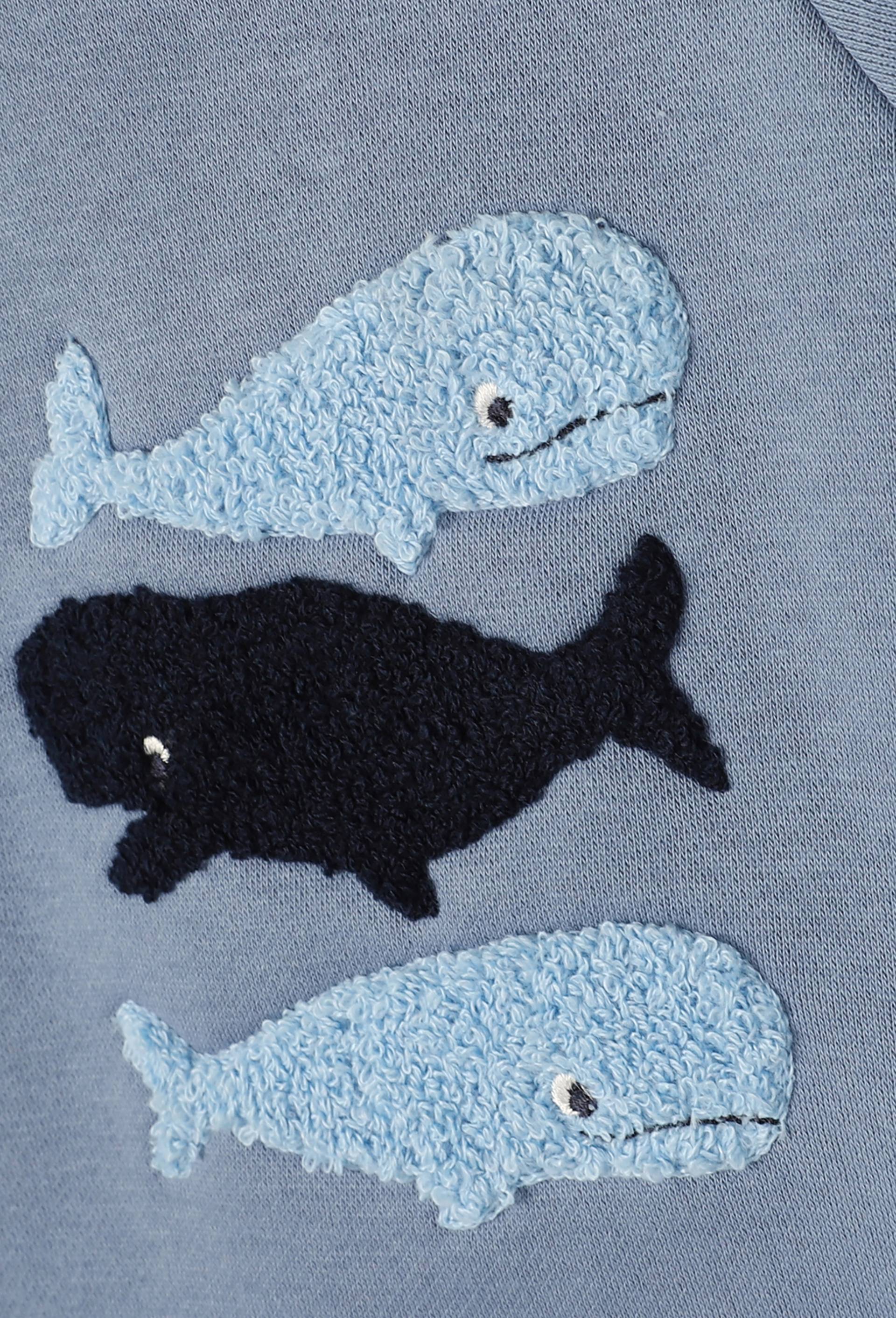Sweat brodé en coton BIO GOTS, Bleu, large image number 2