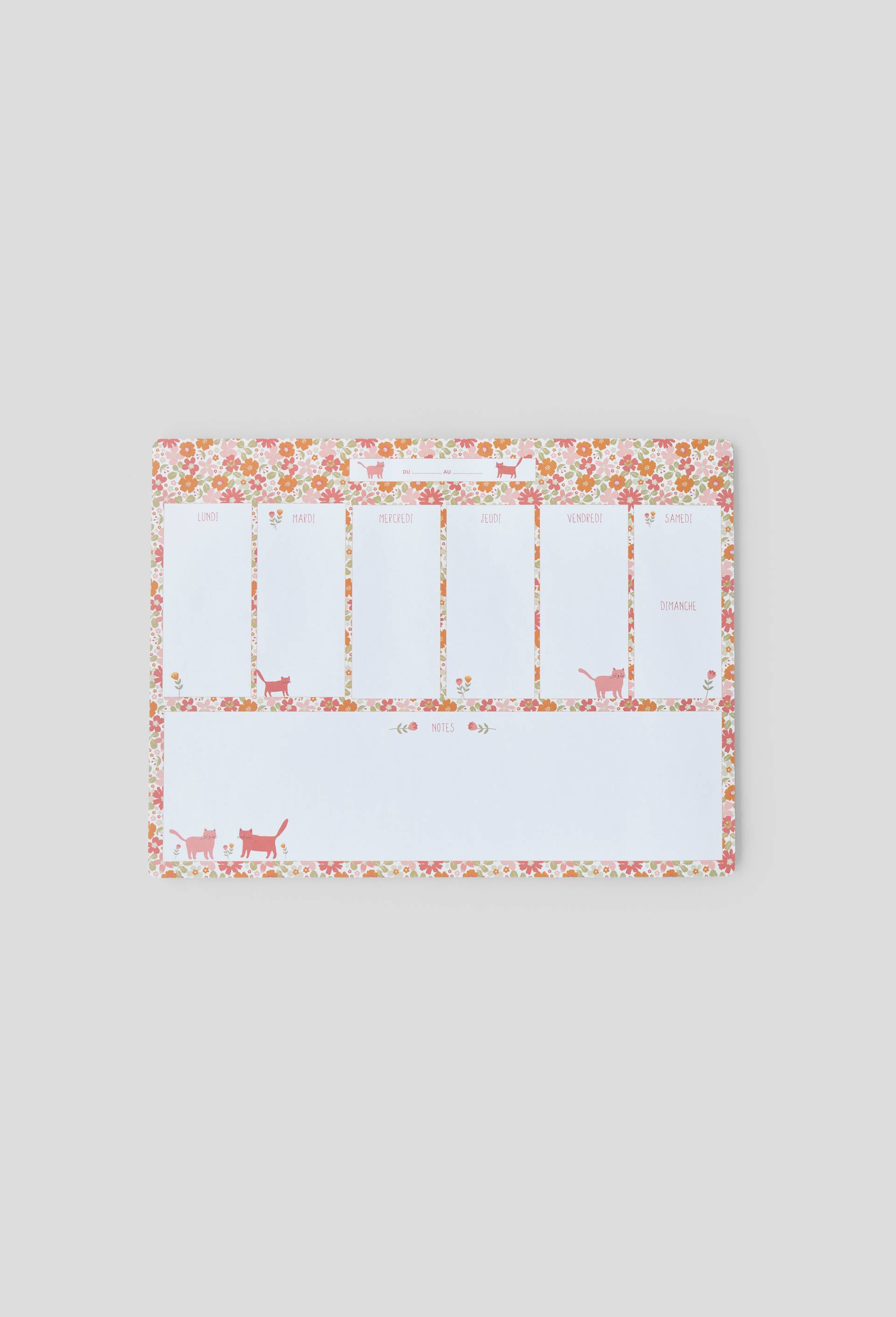 Planning de bureau, 52 pages, Rose foncé, large image number 0