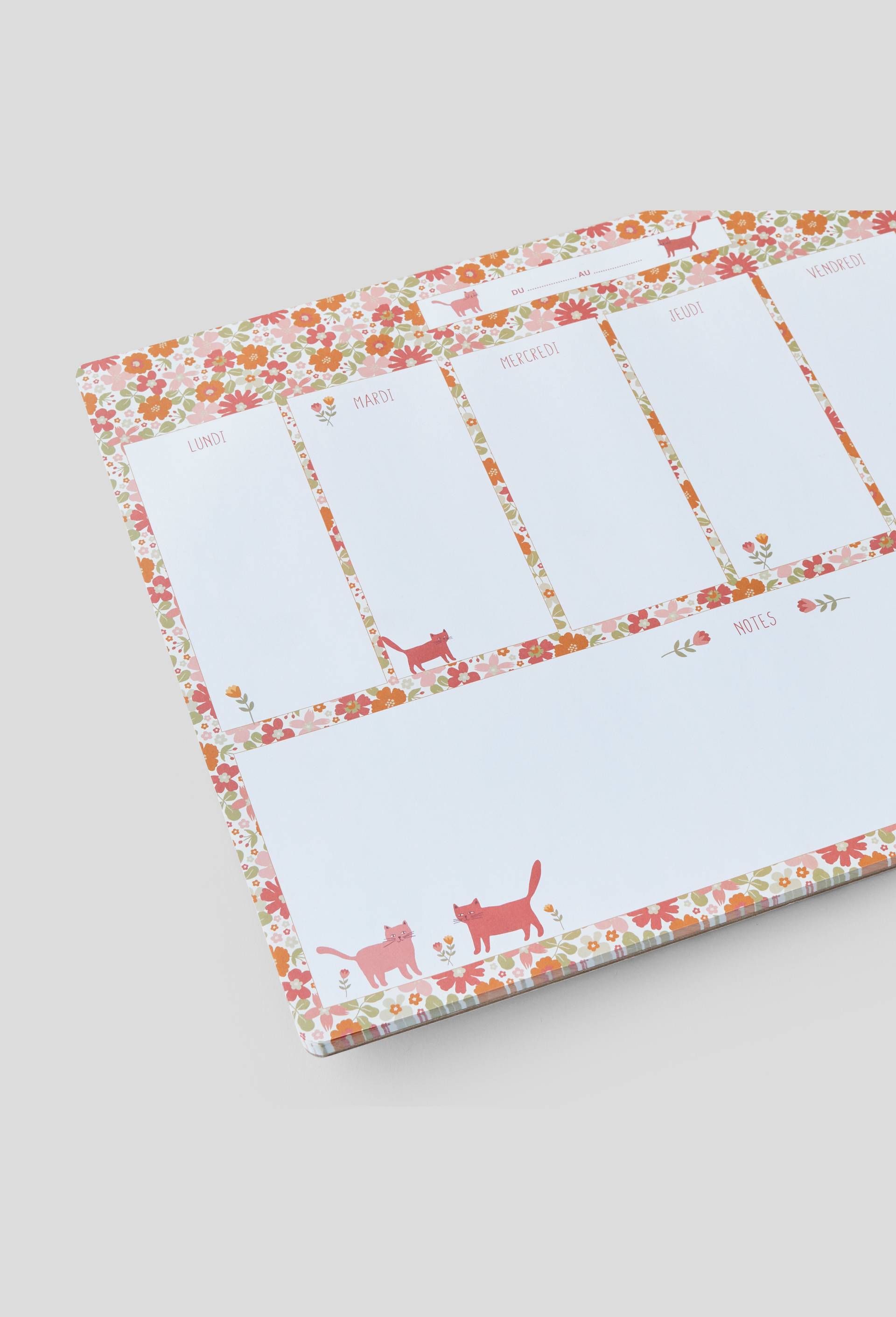 Planning de bureau, 52 pages, Rose foncé, large image number 1