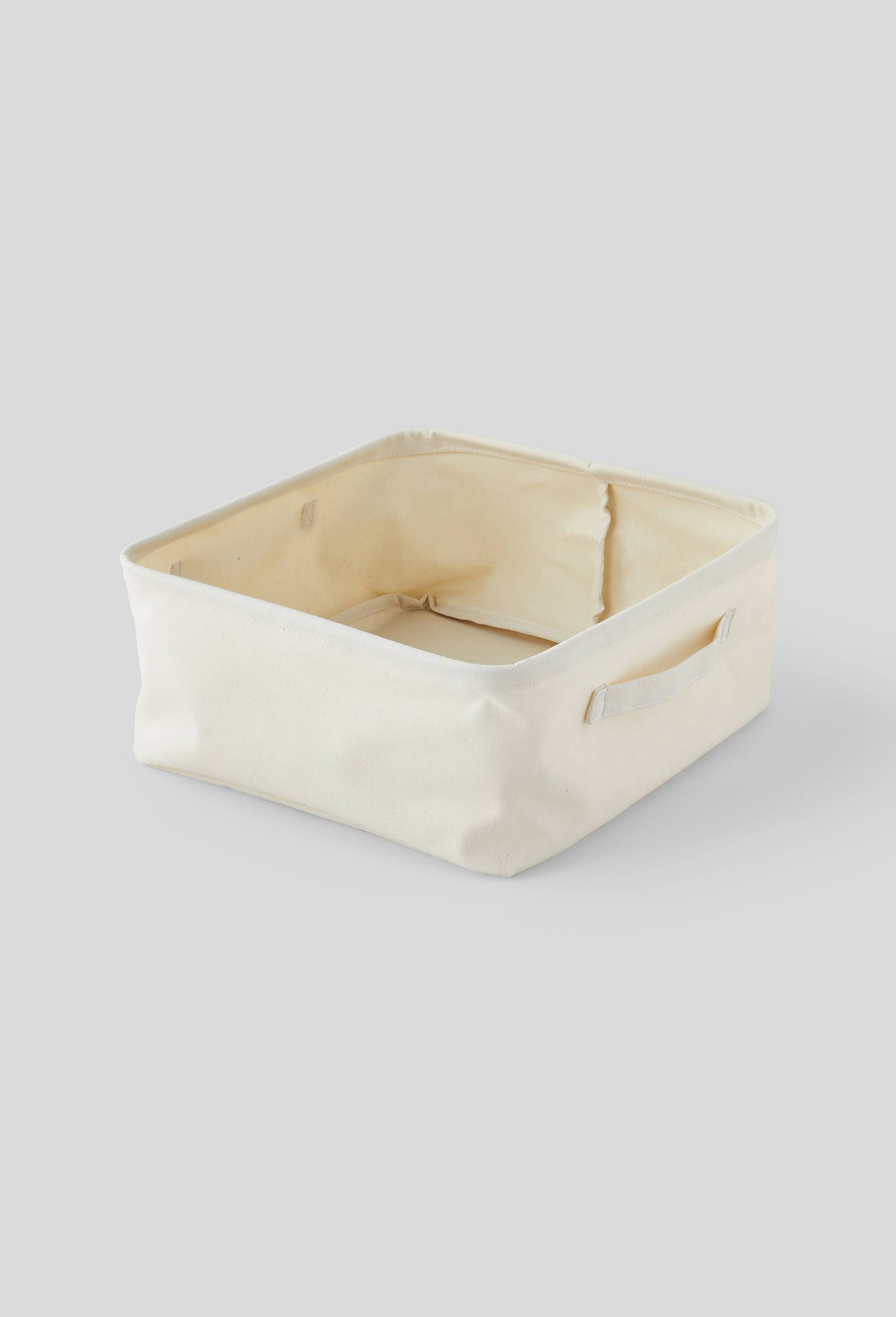 Rangement pliable naturel ouvert carré, 35 x 35 x H16 cm, Blanc, large image number 0