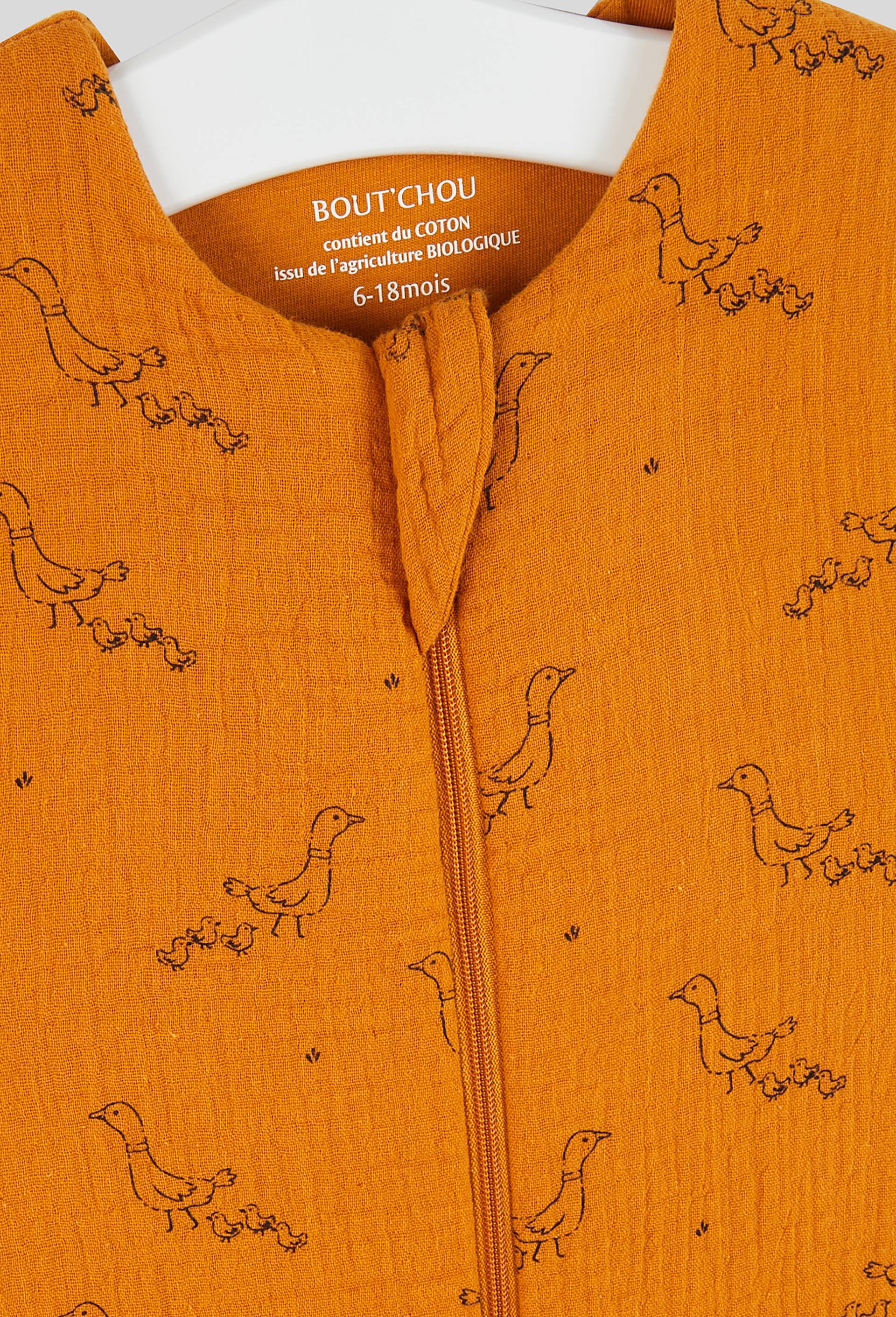 Gigoteuse doublée imprimée TOG 3, en coton BIO, certifié OEKO-TEX, Beige, large image number 2