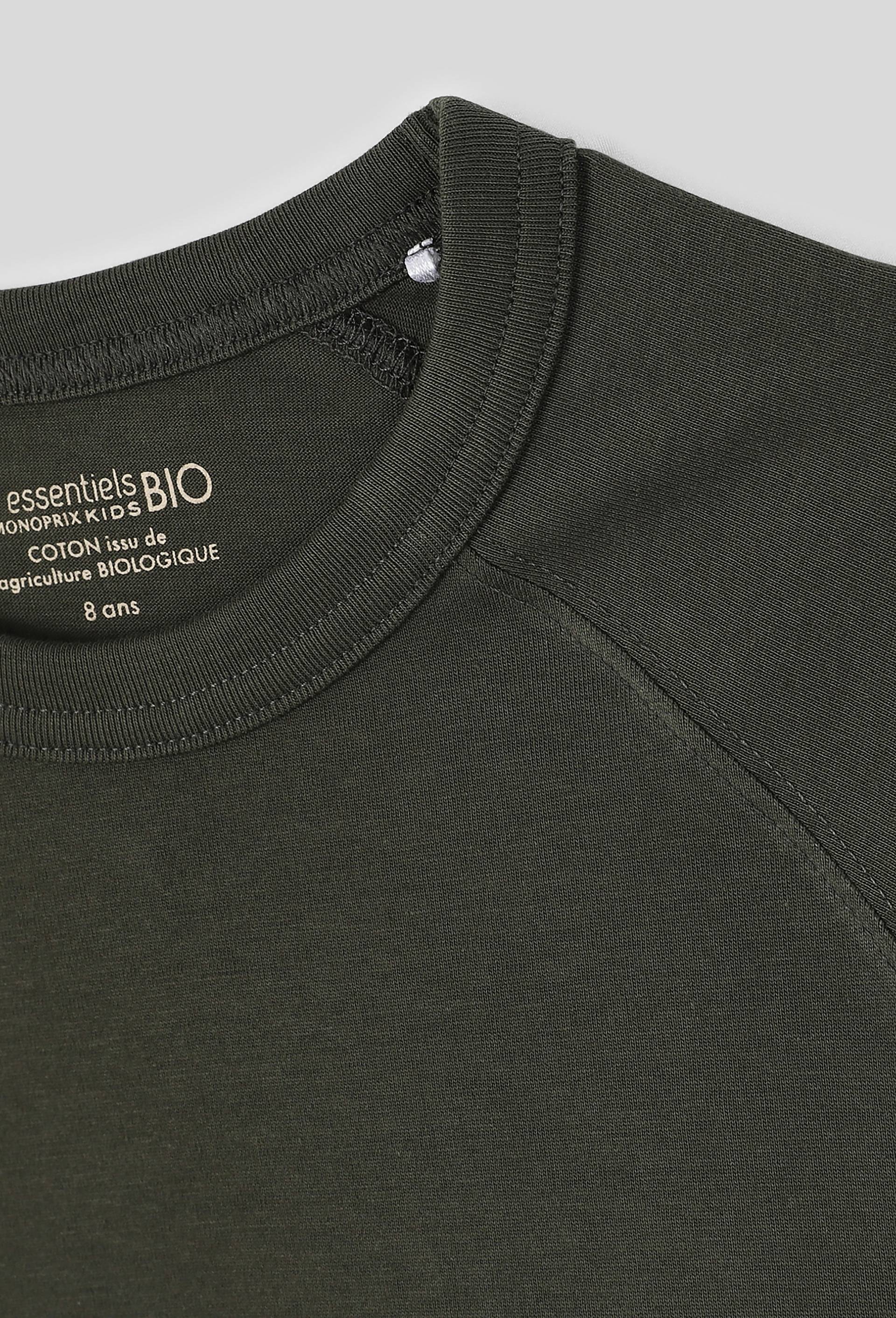 T-shirt manches longues en coton BIO, Vert foncé, large image number 2