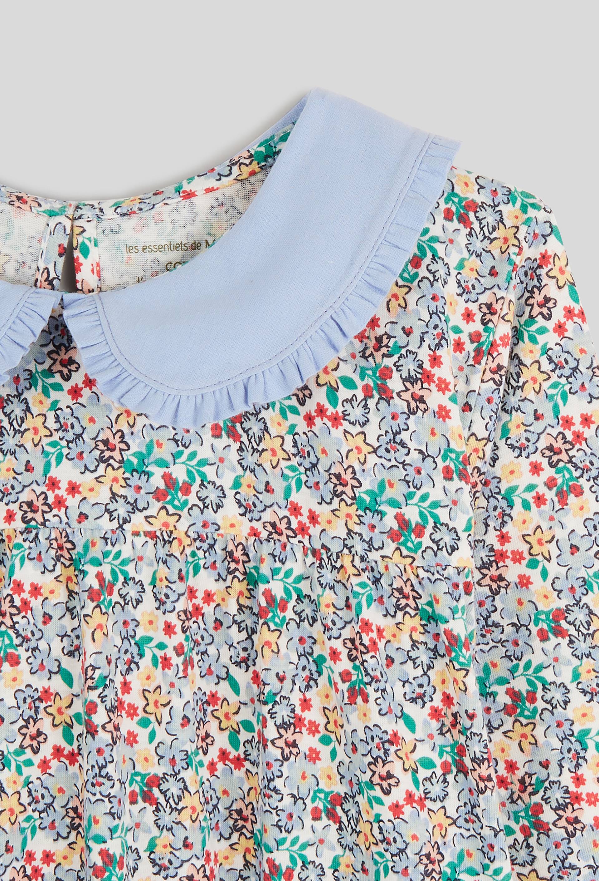 T-shirt manches longues col large en coton BIO, certifié OEKO-TEX, Ecru, large image number 2