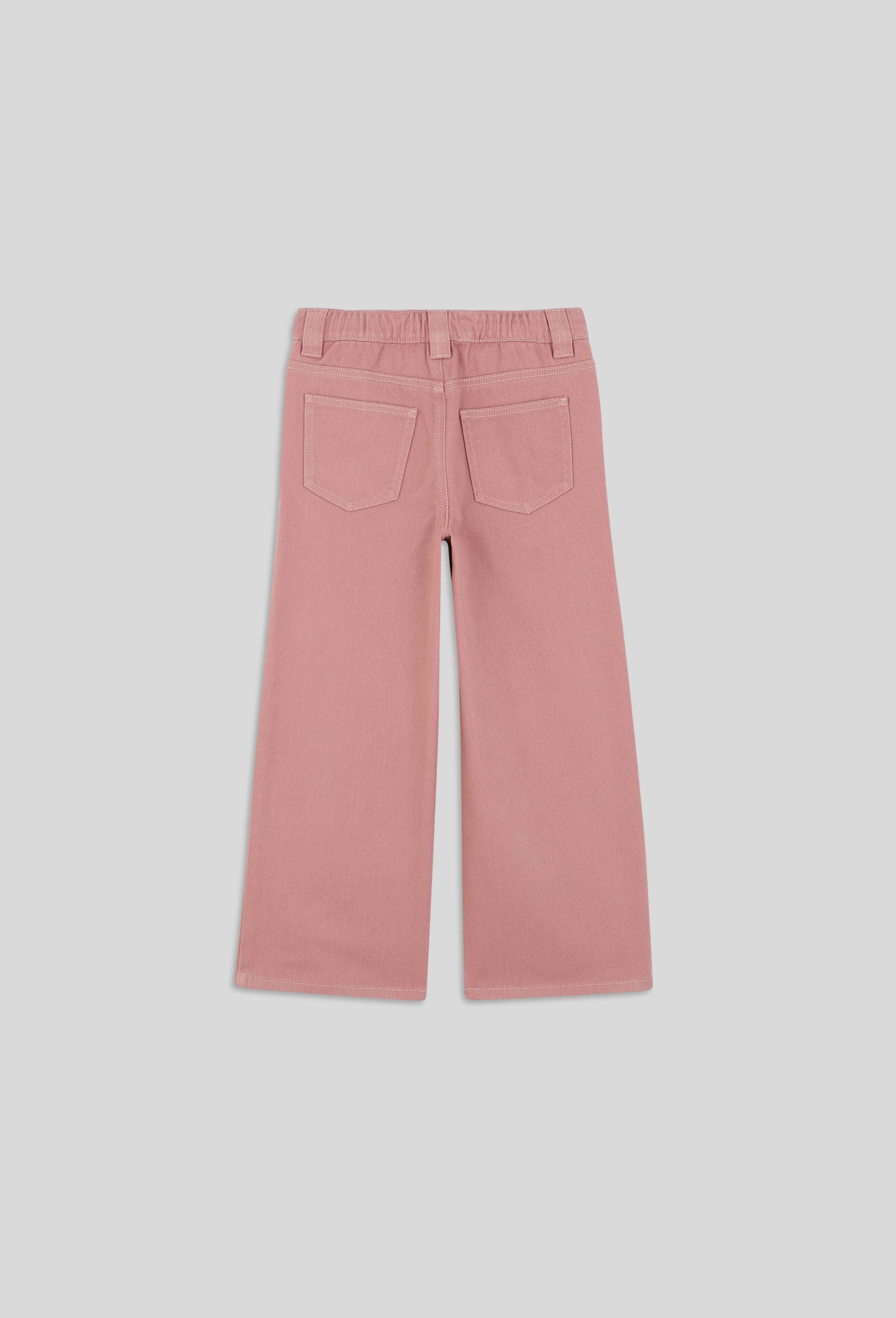 Pantalon large en coton twill BIO, Orange, large image number 1