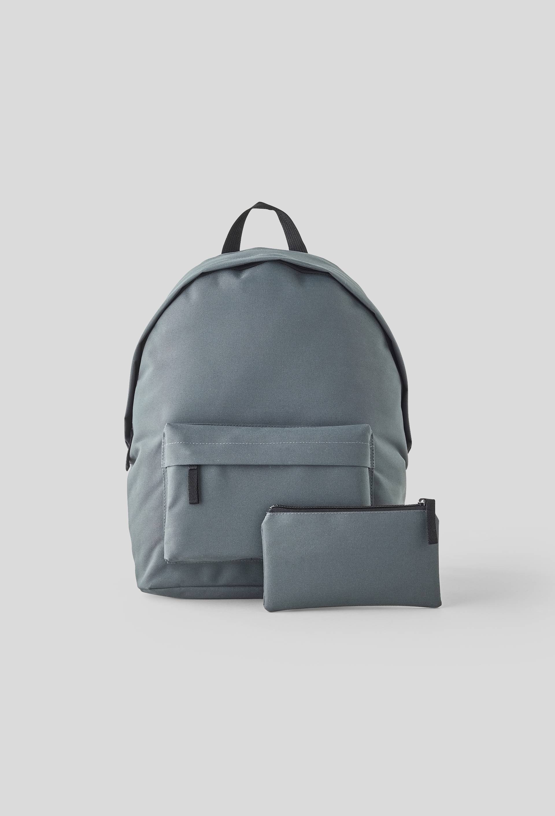 Sac à dos et trousse MONOPRIX, Gris foncé, large image number 0