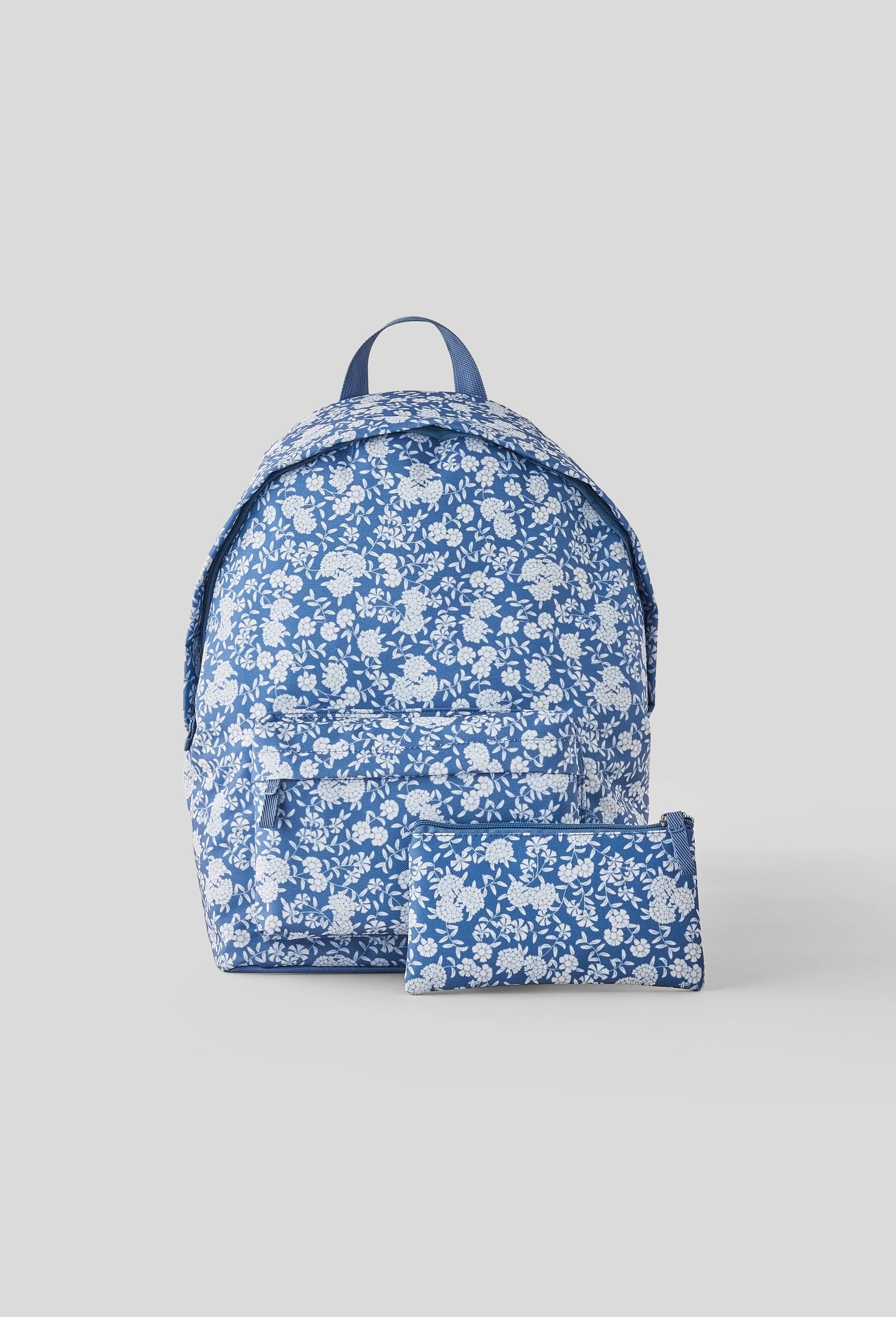 Sac à dos et trousse MONOPRIX, Bleu, large image number 0.0