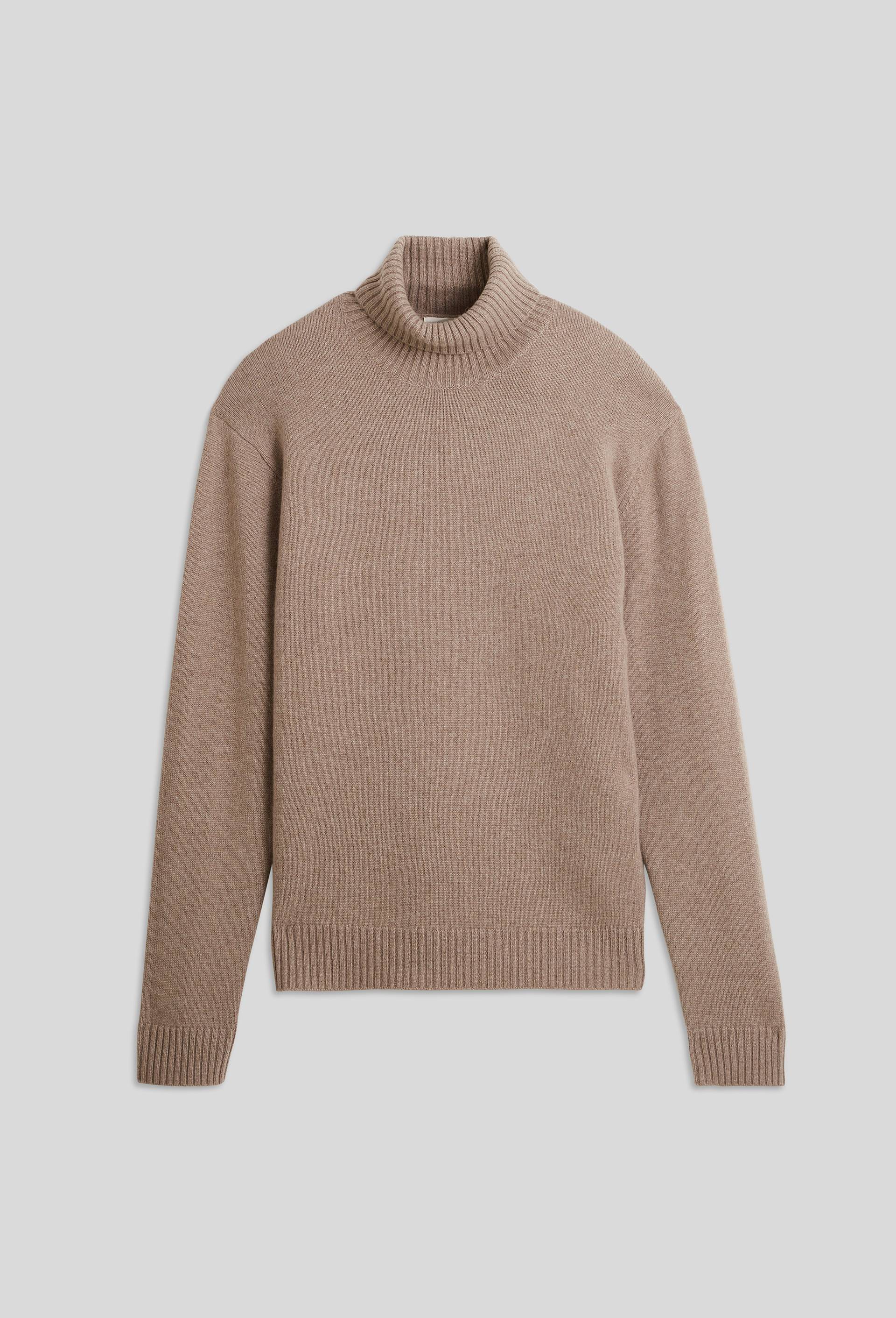 Pull col roul&eacute; en 100% cachemire, Beige, large image number 2