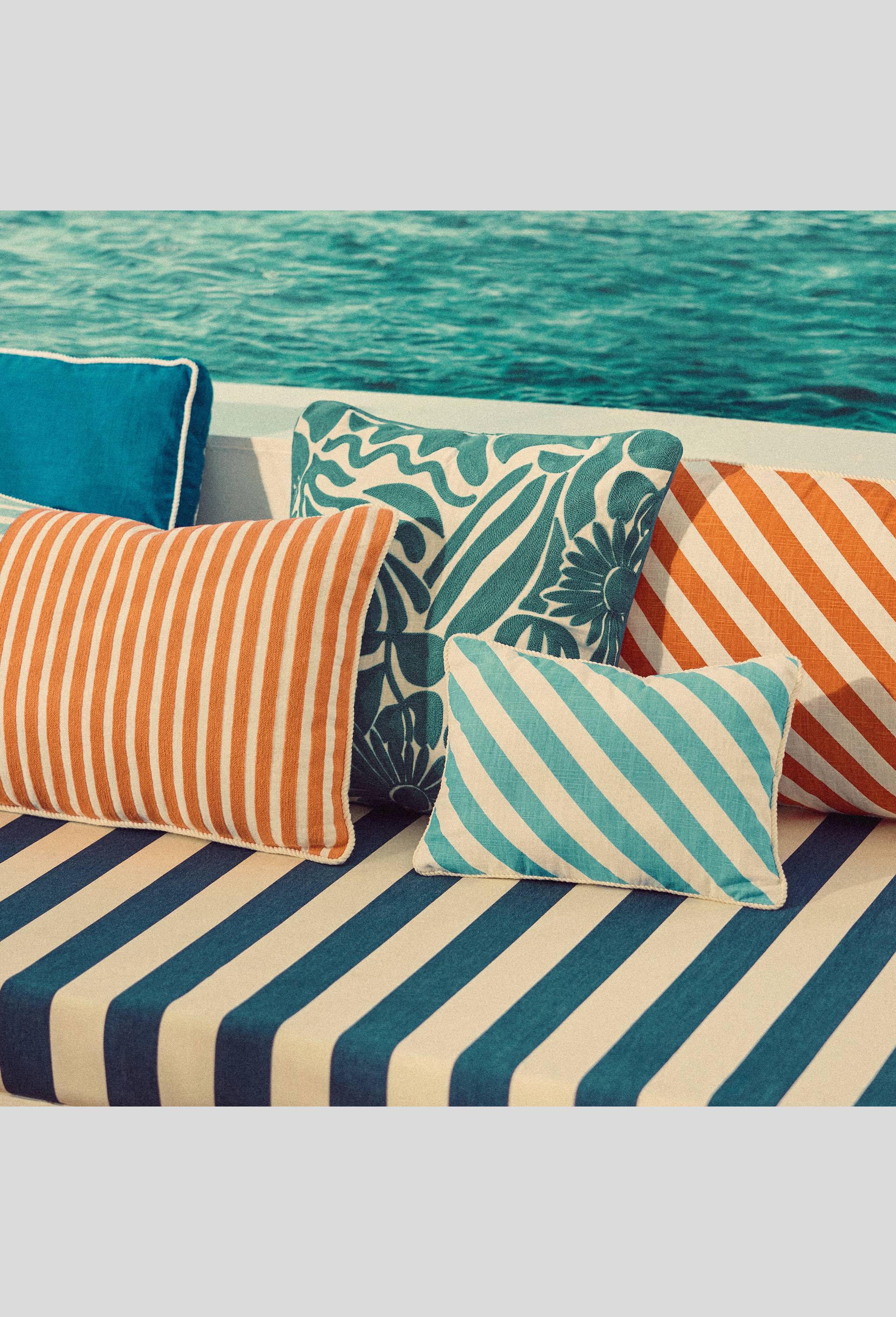 Coussin rectangulaire imprimé, 40x60cm, coton, Orange, large image number 2