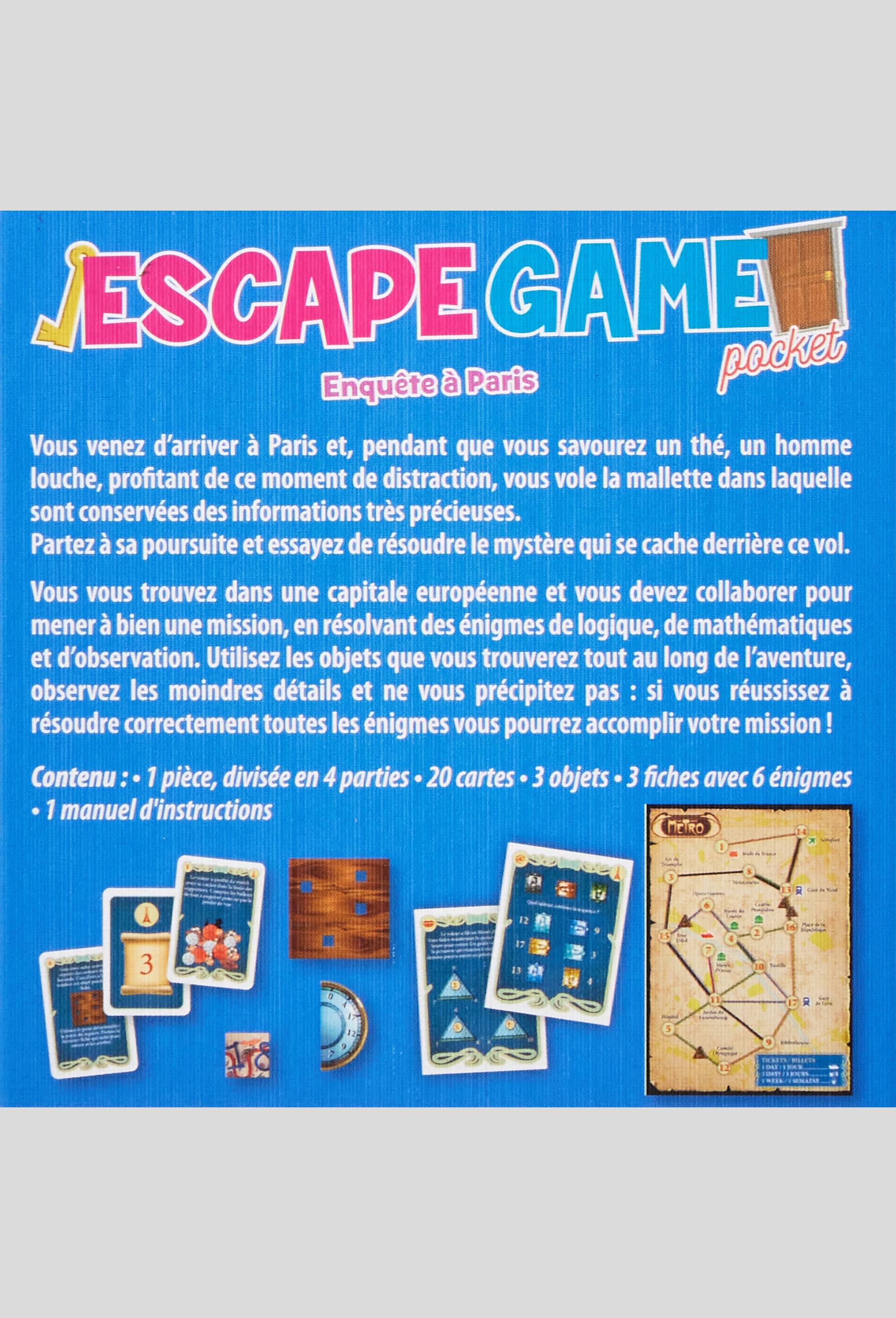 Escape game pocket - Enquête à Paris, Multicolore, large image number 1.0