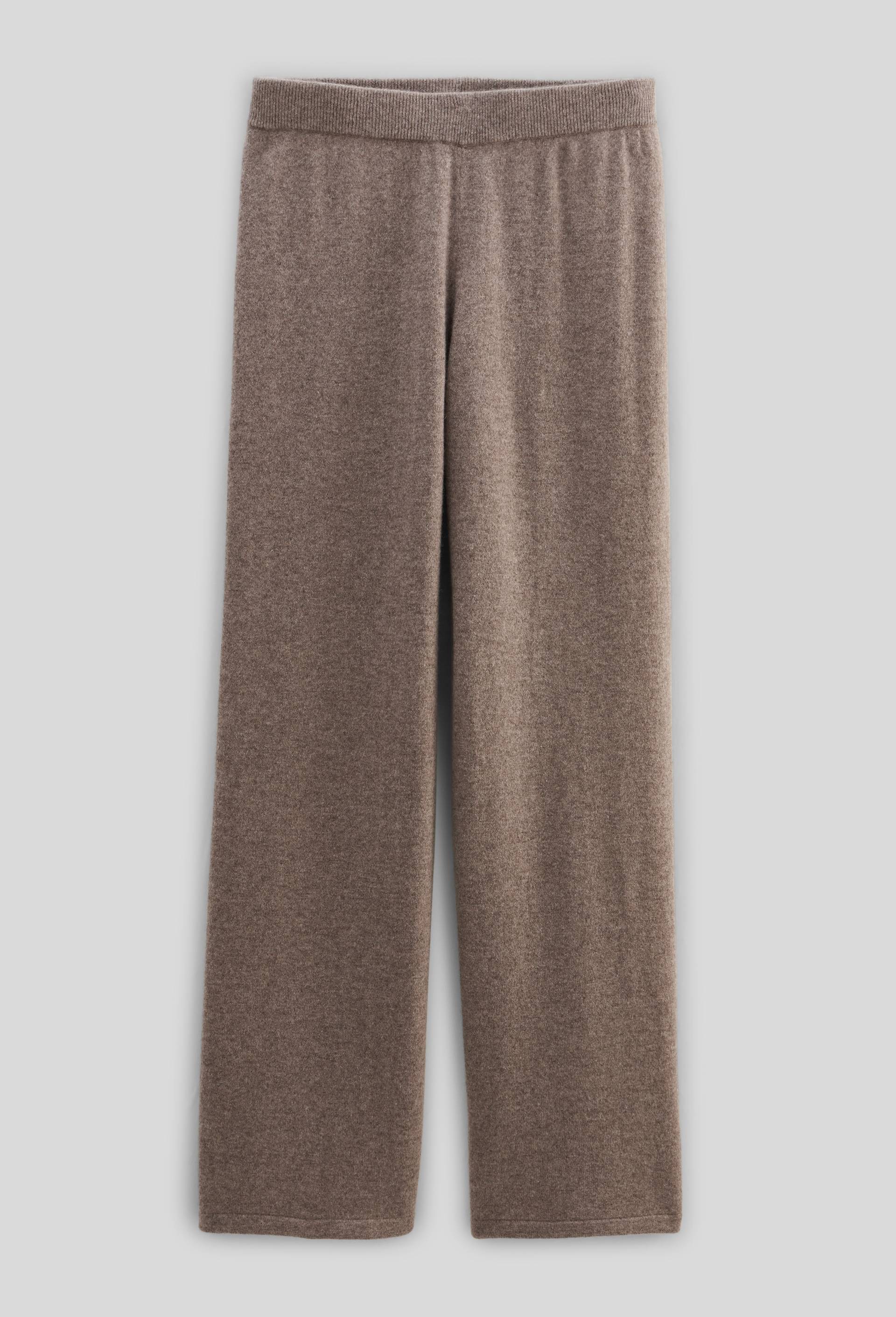 Pantalon large uni en cachemire, Beige, large image number 2.0
