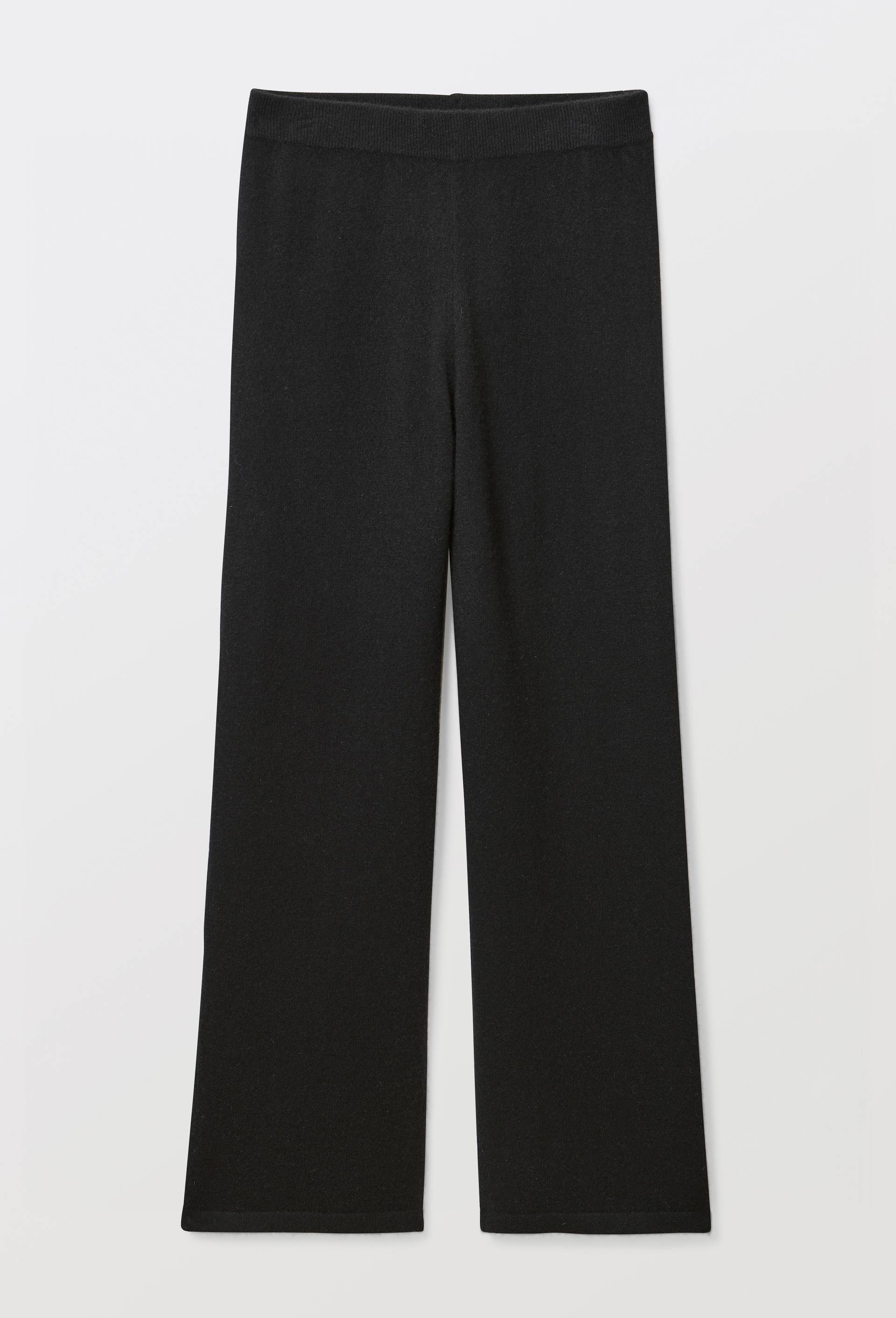 Pantalon large uni en 100% cachemire, Noir, large image number 2.0
