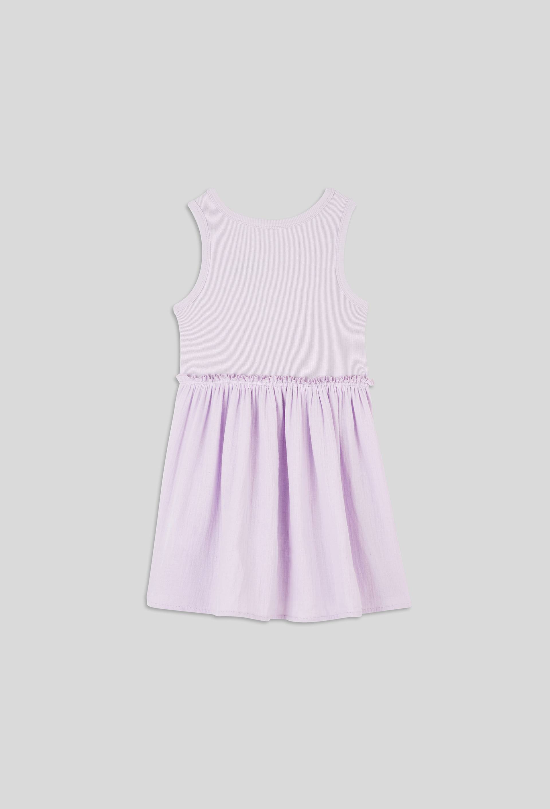 Robe en gaze de coton brodée, certifié OEKO-TEX, Violet clair, large image number 1
