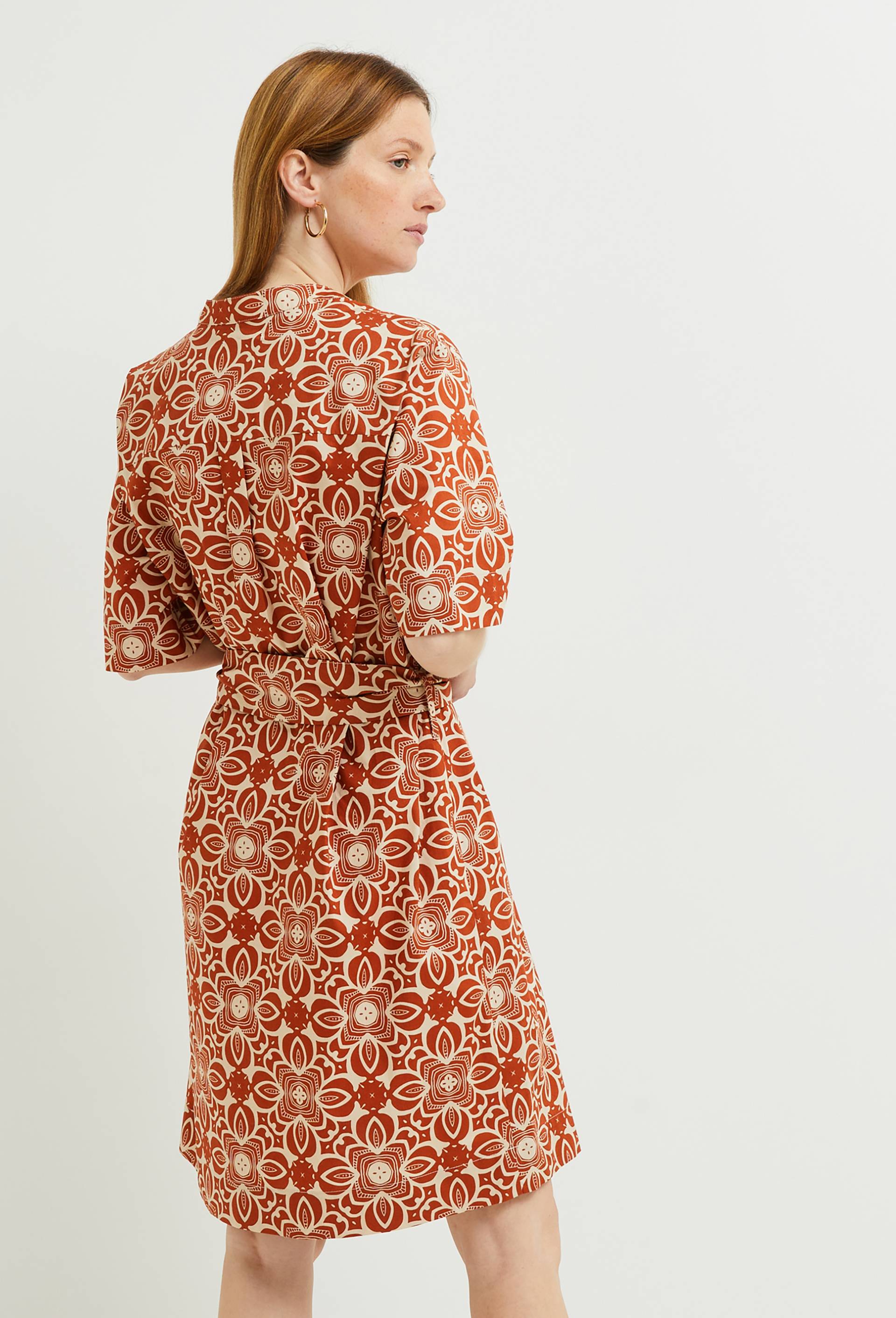 Robe tunique imprimée,   Oeko-Tex, Ecru, large image number 1
