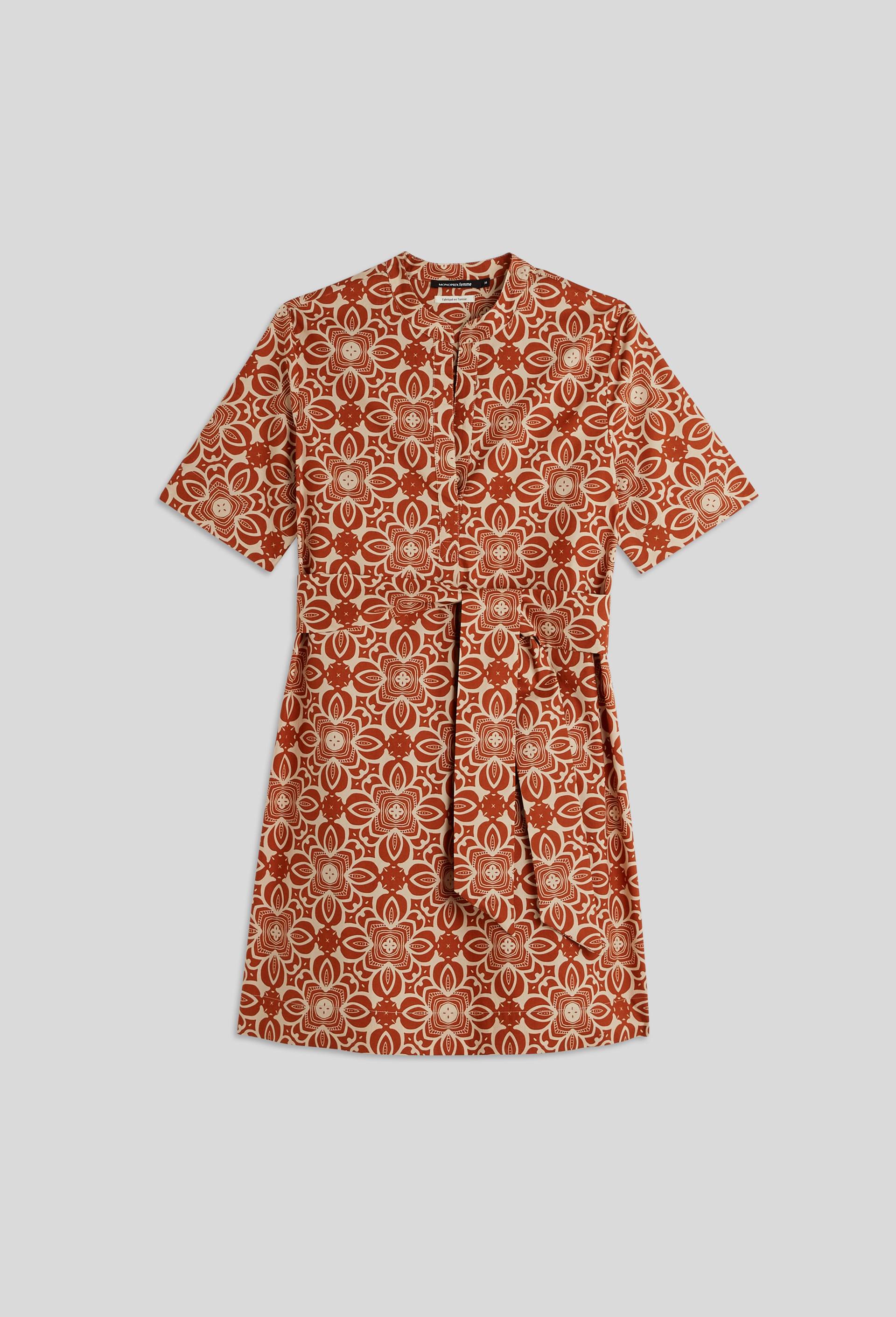 Robe tunique imprimée,   Oeko-Tex, Ecru, large image number 2.0