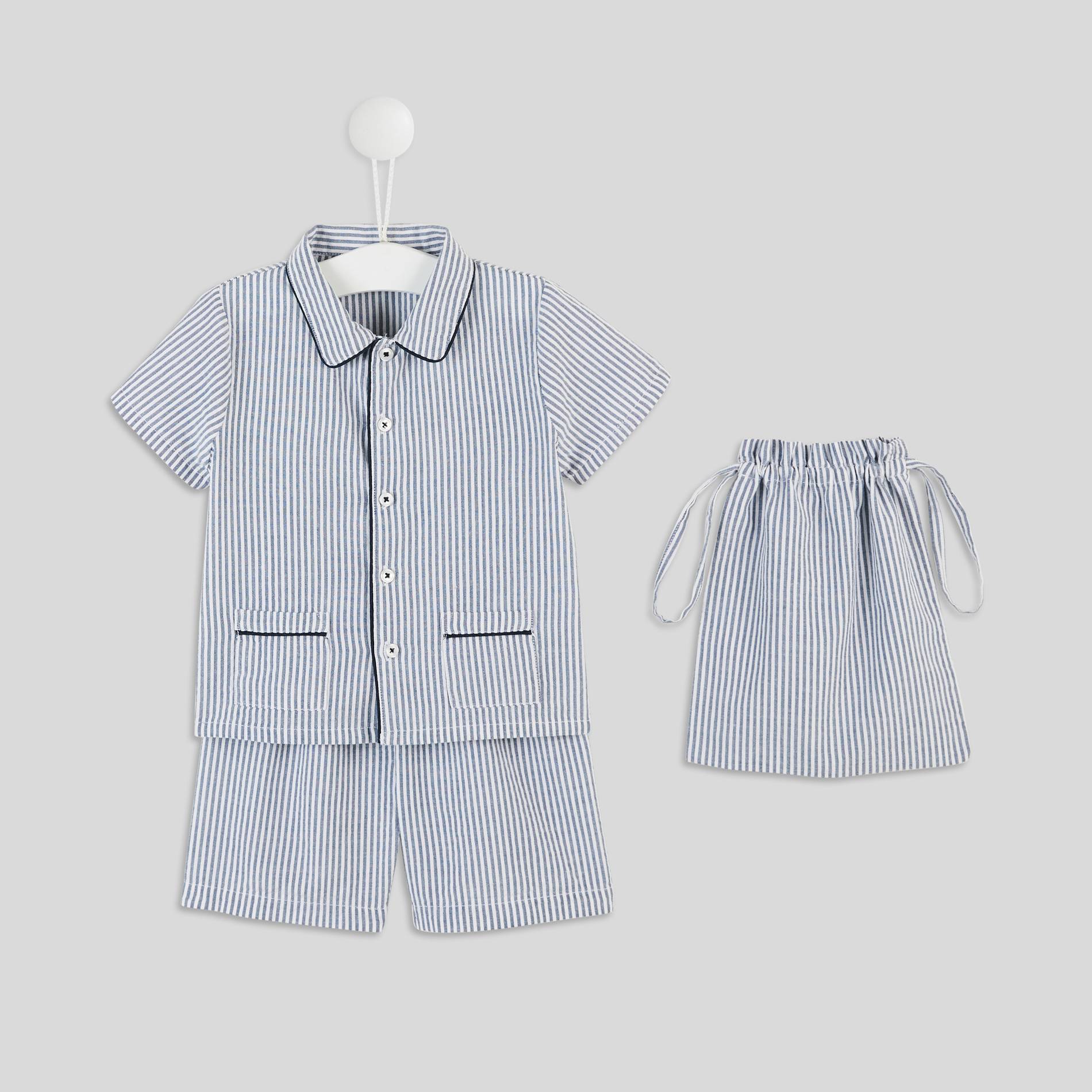 Pyjama en coton BIO, Blanc, large image number 0