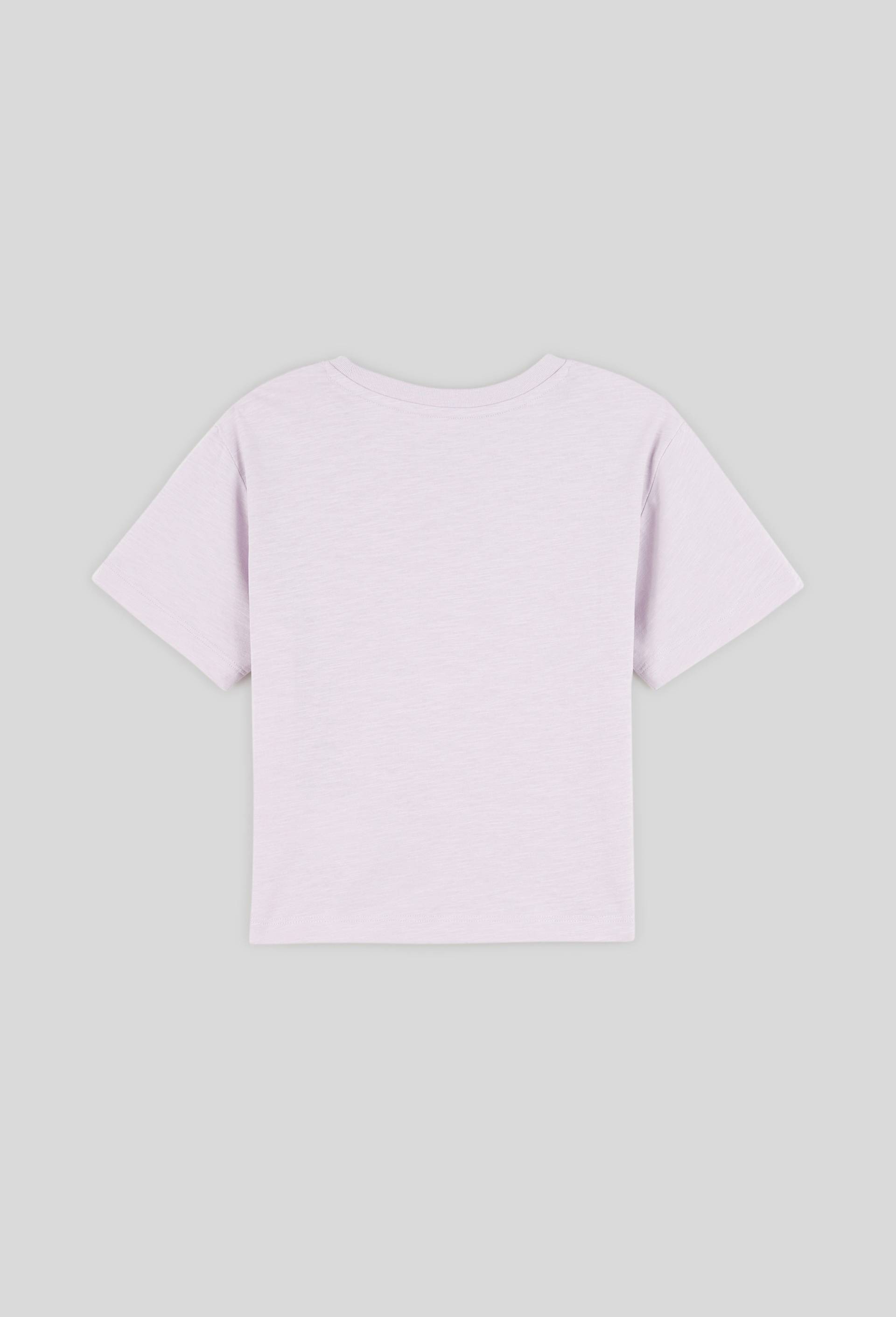 T-shirt manches courtes uni en coton BIO, certifié OEKO-TEX, Violet clair, large image number 1