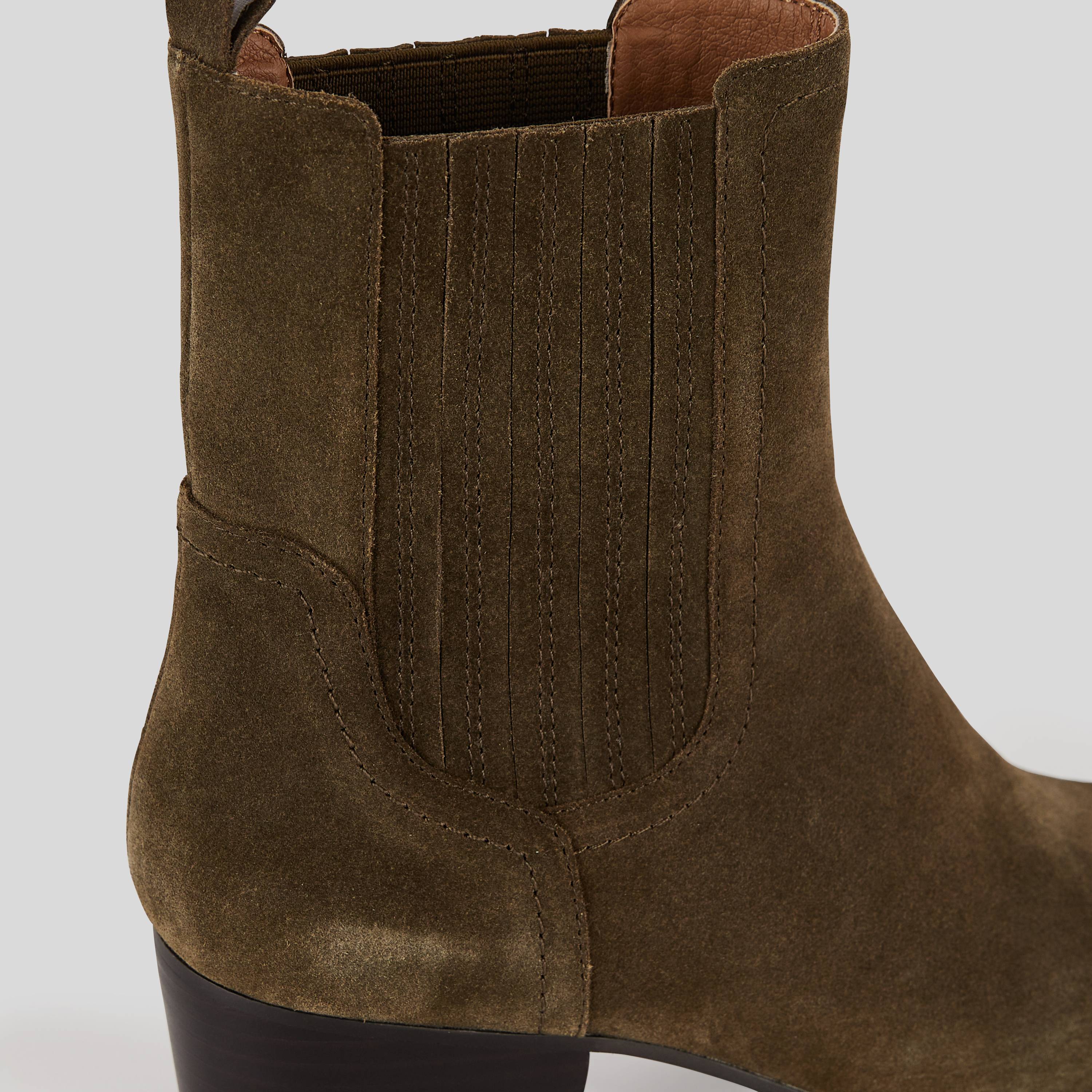 Bottines camarguaises en cuir, Vert foncé, large image number 2.0