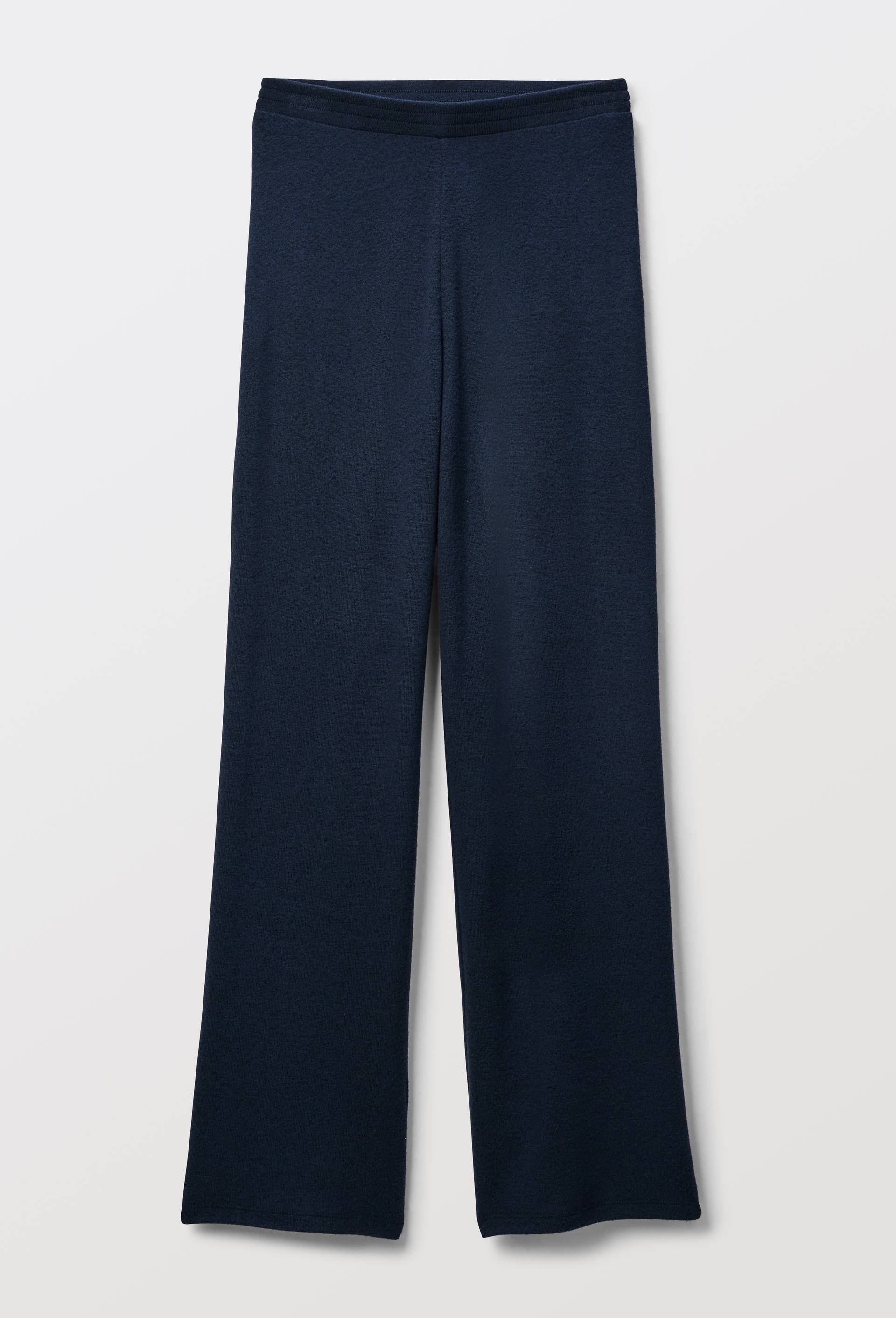 Pantalon large uni tout doux, Bleu fonc&eacute;, large image number 2