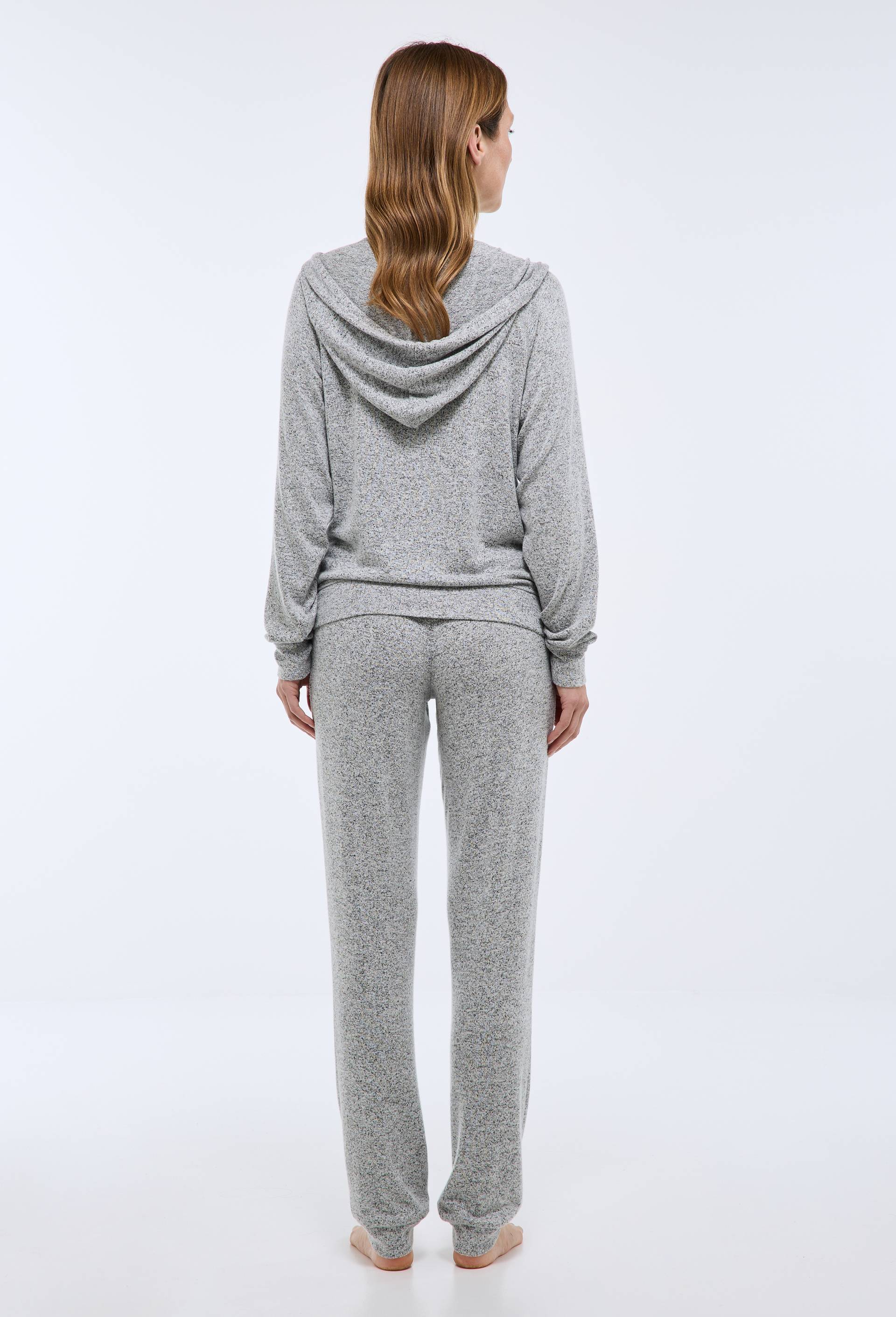 Pantalon droit uni tout doux, Gris, large image number 1.0