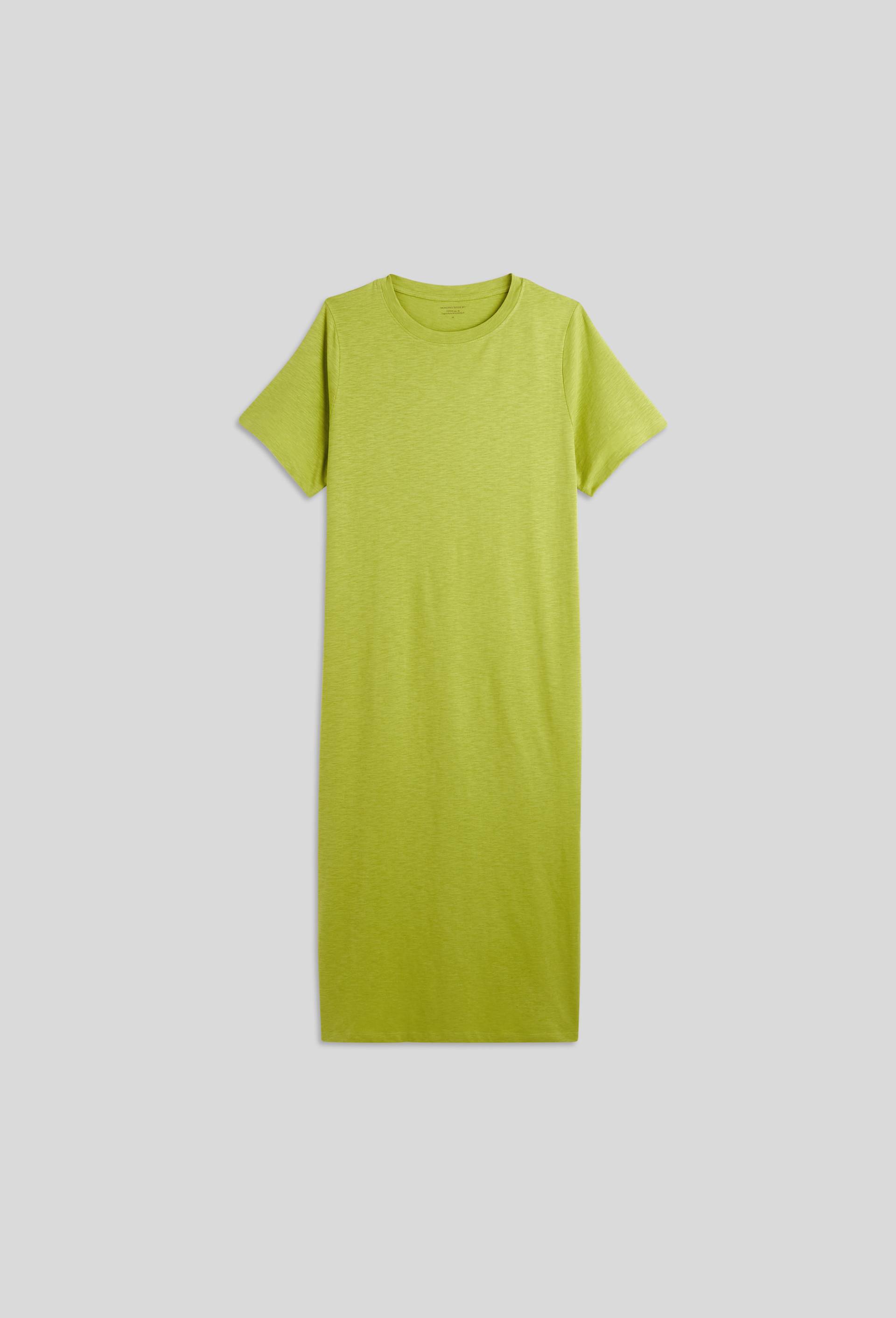 Chemise de nuit longue manches courtes en coton, Bio, Vert clair, large image number 2.0