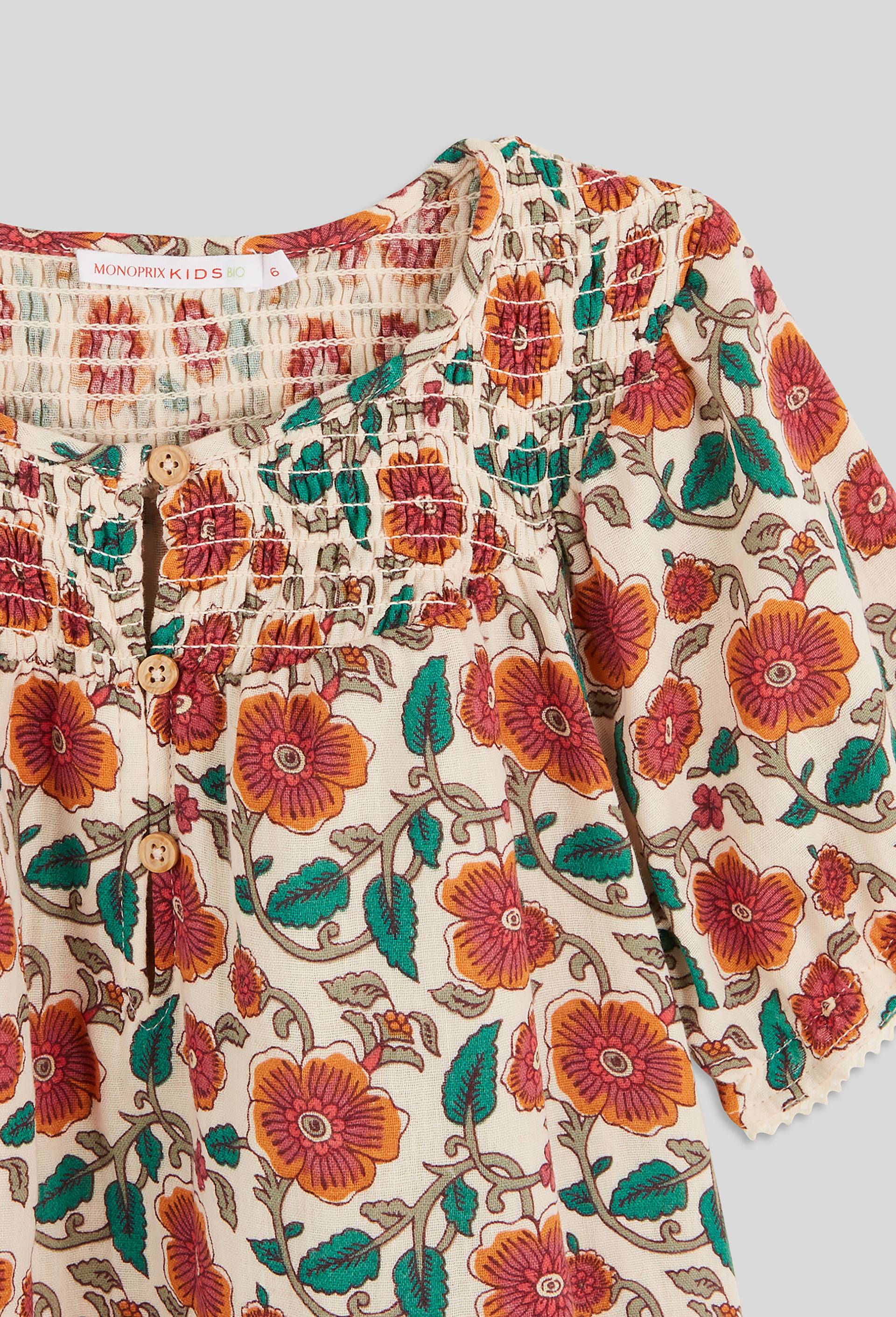Blouse imprimée en coton BIO, Beige clair, large image number 2