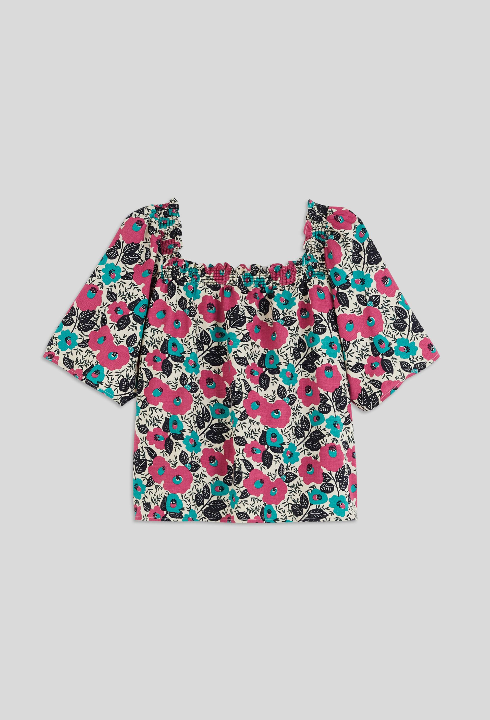 Blouse imprim&eacute;e viscose, certifi&eacute; ECOVERO, Beige clair, large image number 2