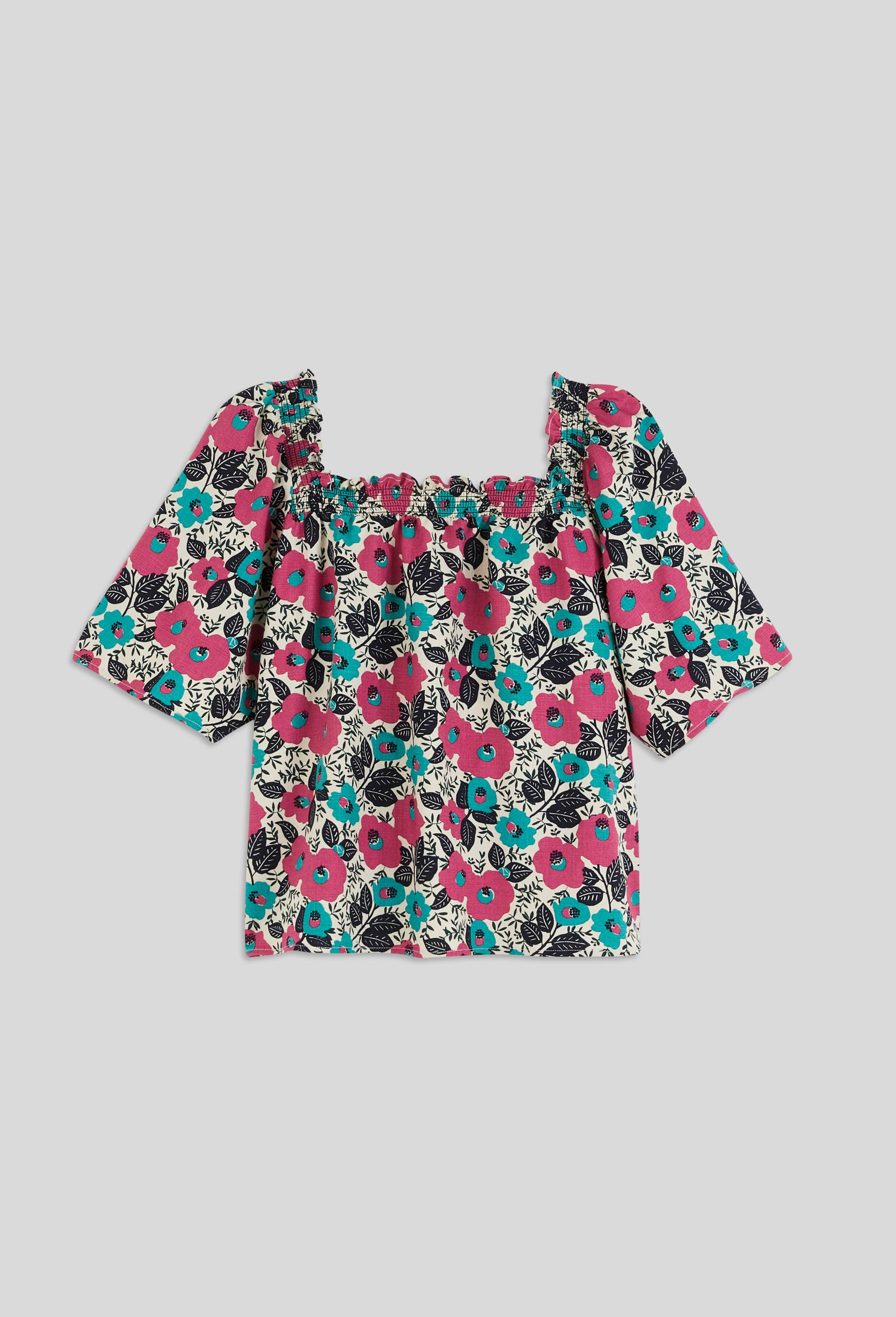 Blouse imprim&eacute;e viscose, certifi&eacute; ECOVERO, Beige clair, large image number 3