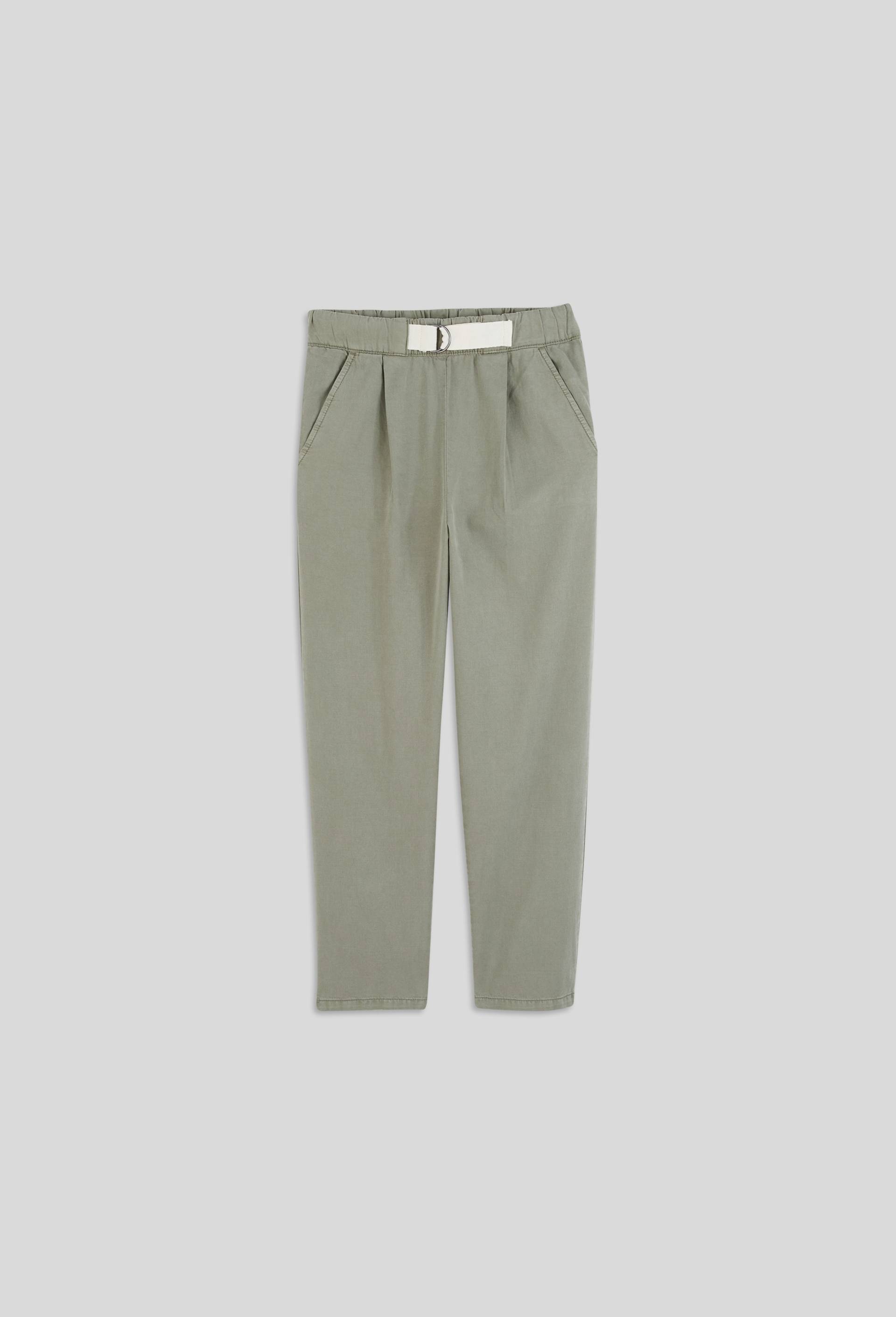 Pantalon large uni, certifié OEKO-TEX, Vert, large image number 1.0