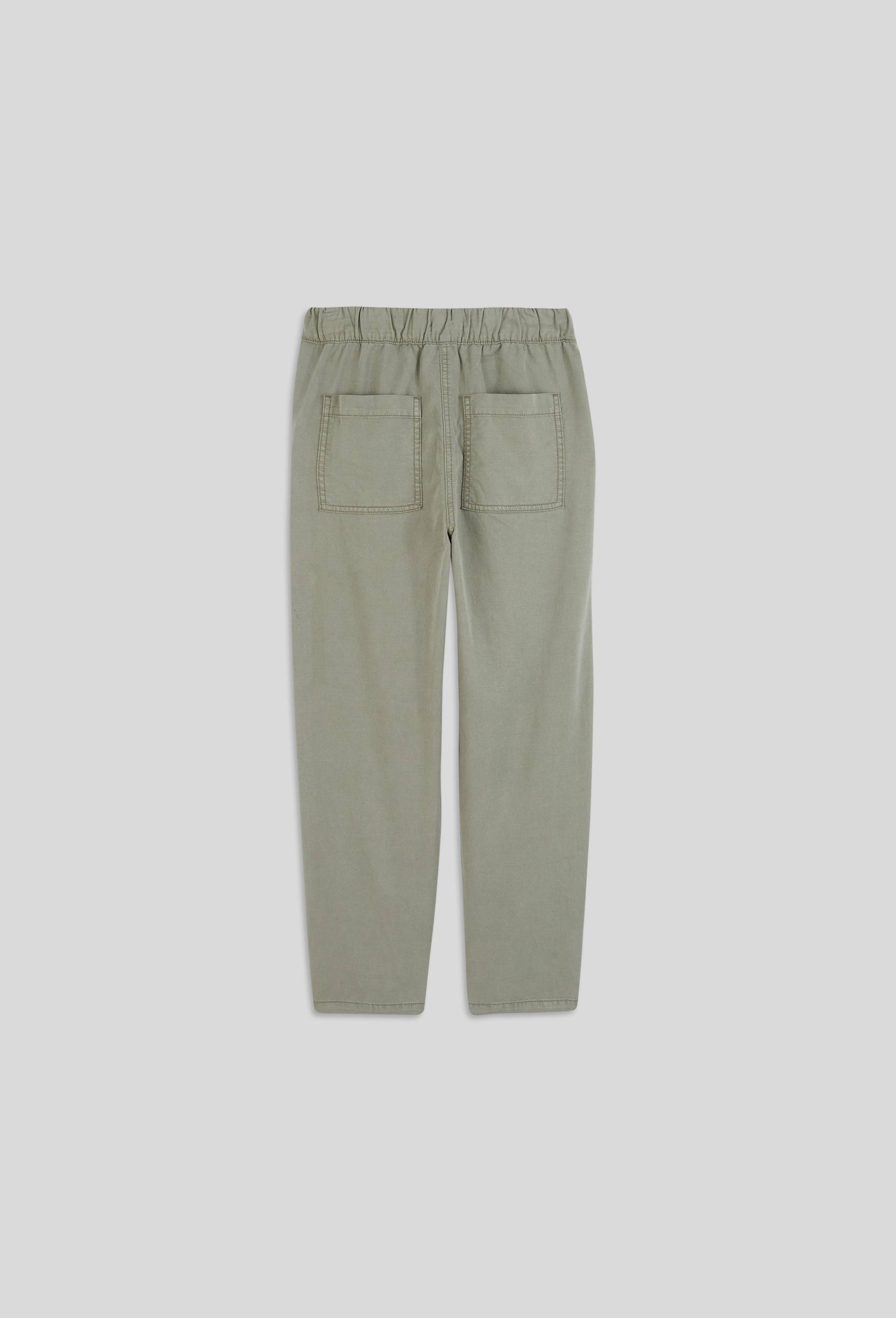 Pantalon large uni, certifié OEKO-TEX, Vert, large image number 2.0
