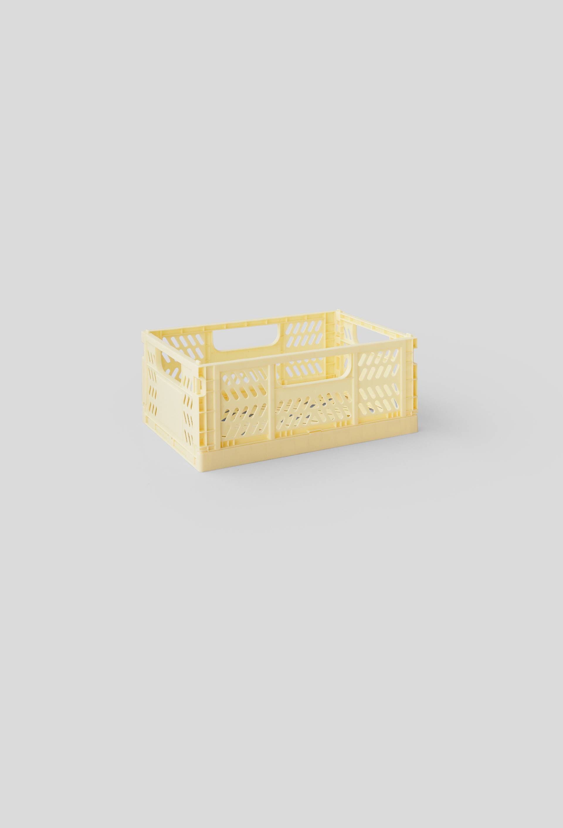 Caisse de rangement pliable en plastique recyclé, 29 x 21,5 x 11,8 cm, Jaune clair, large image number 0.0