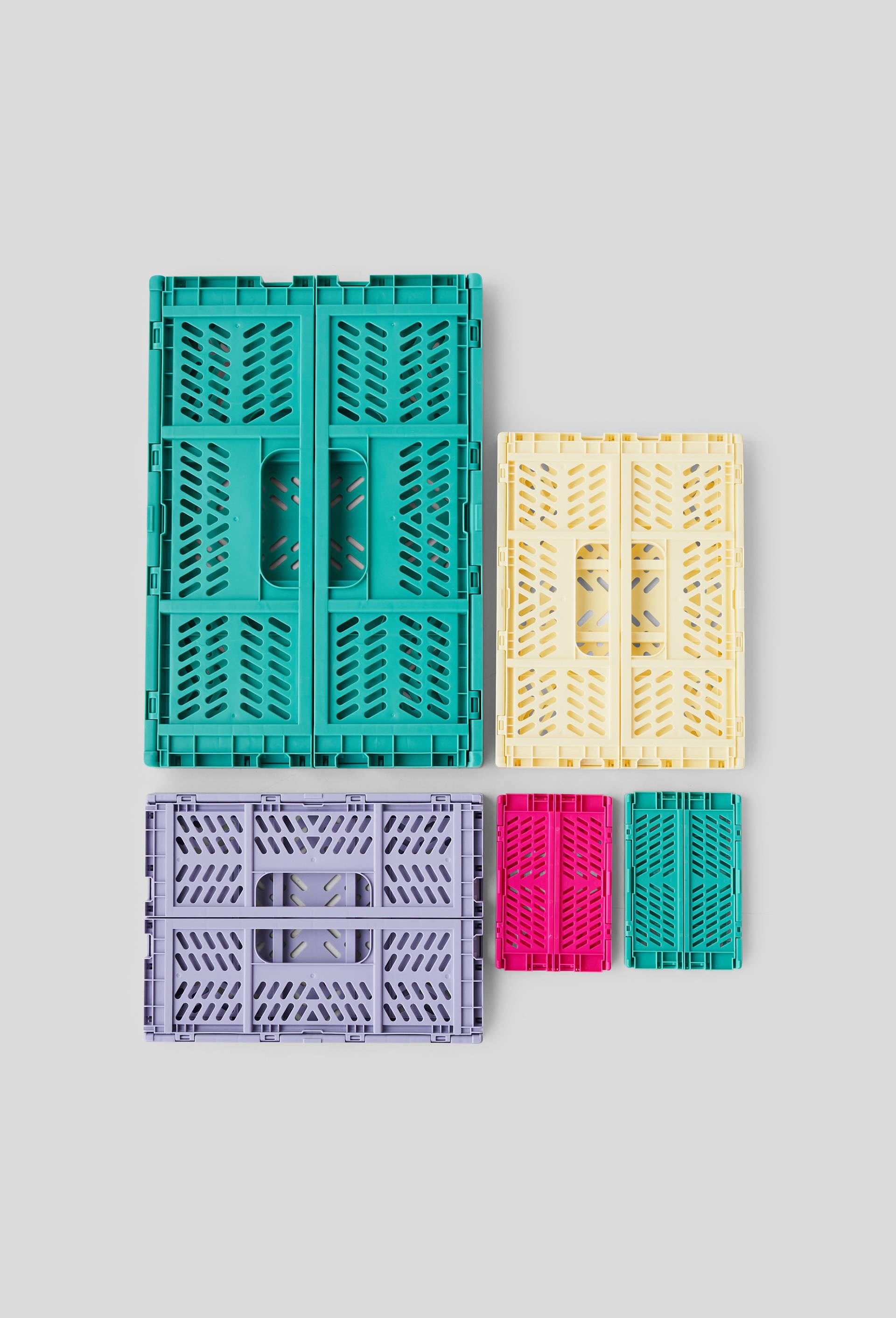 Caisse de rangement pliable en plastique recyclé, 29 x 21,5 x 11,8 cm, Jaune clair, large image number 1.0