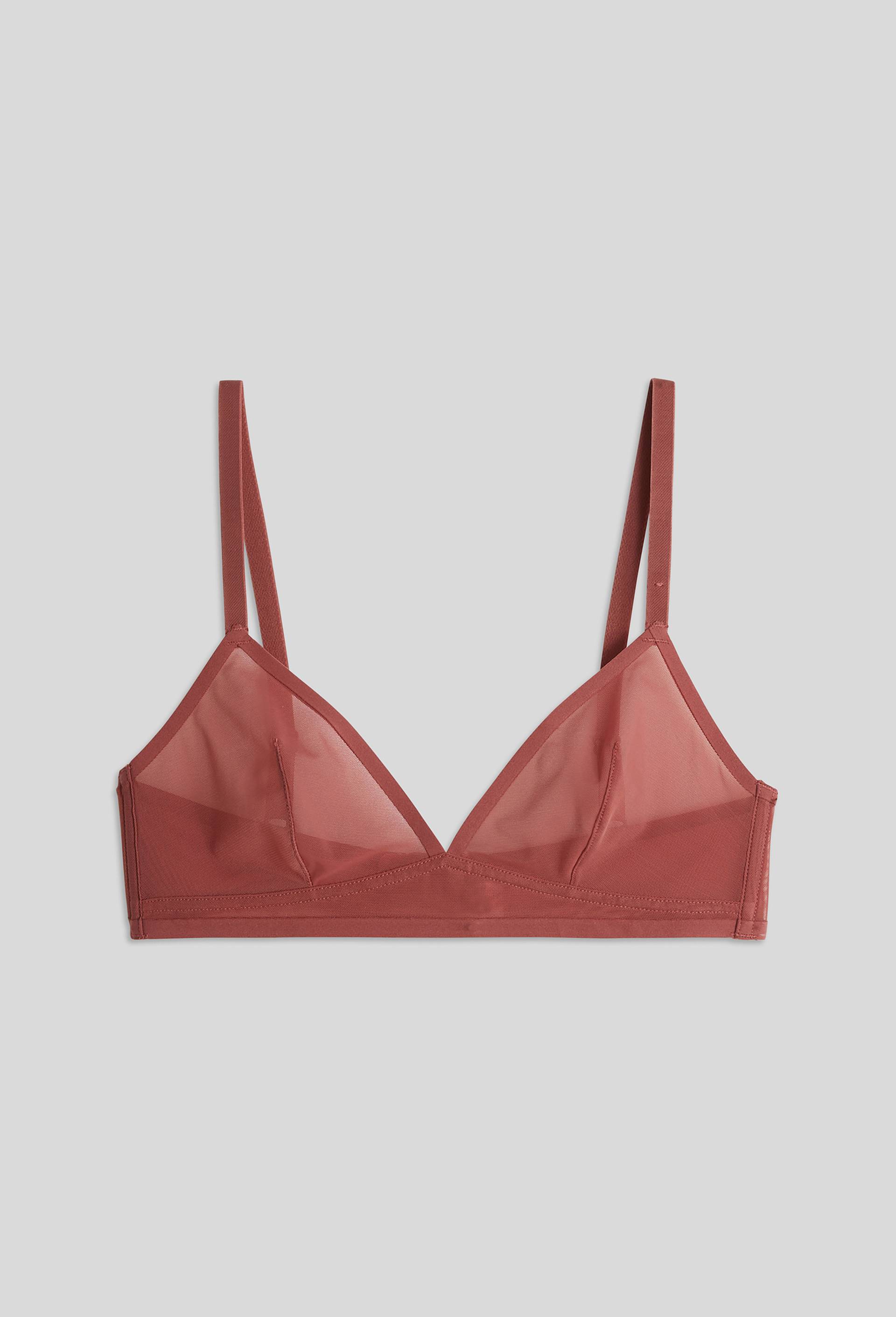 Soutien-gorge triangle LUZ en tulle, certifié Oeko-Tex, Rose foncé, large image number 0.0