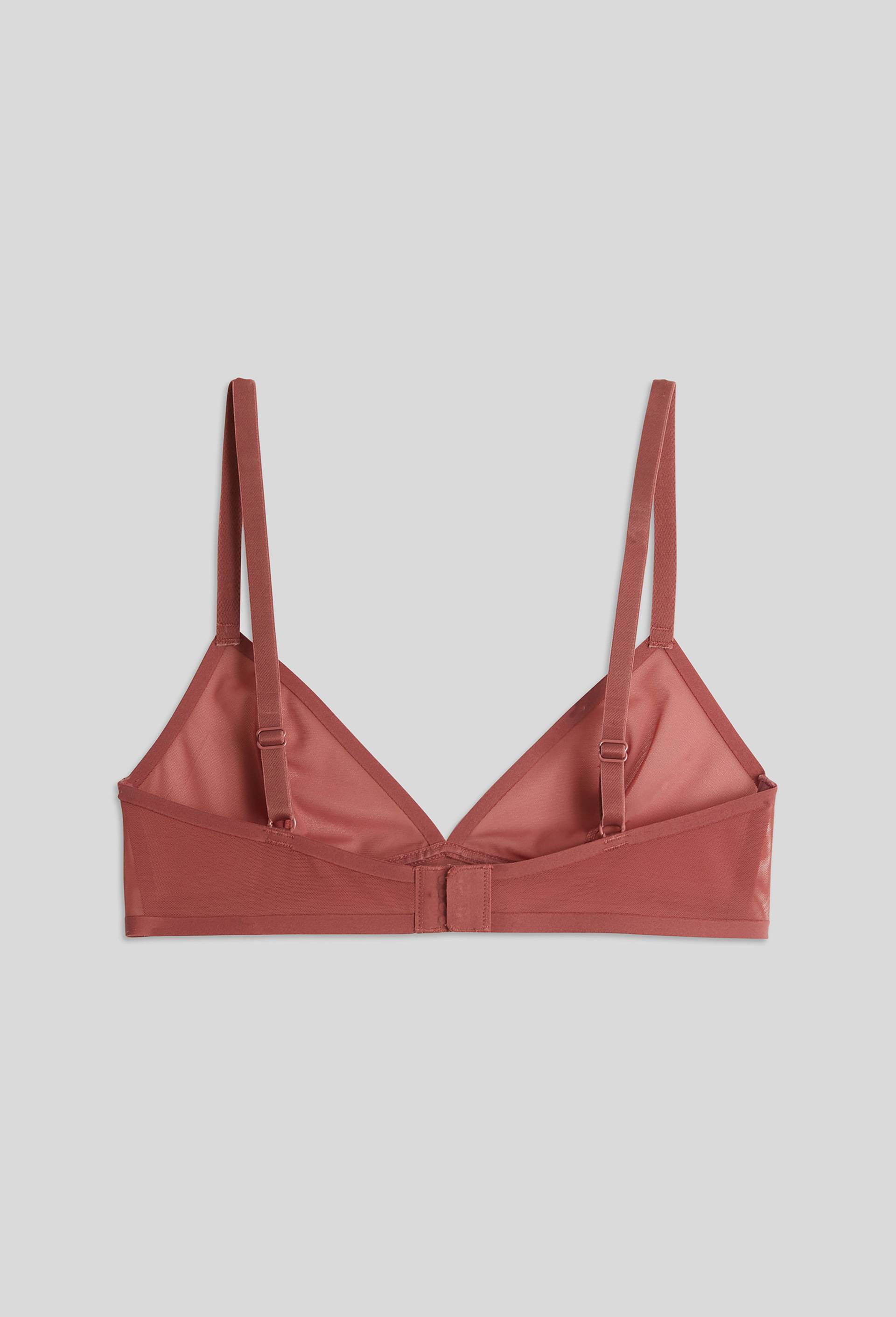 Soutien-gorge triangle LUZ en tulle, certifié Oeko-Tex, Rose foncé, large image number 1.0