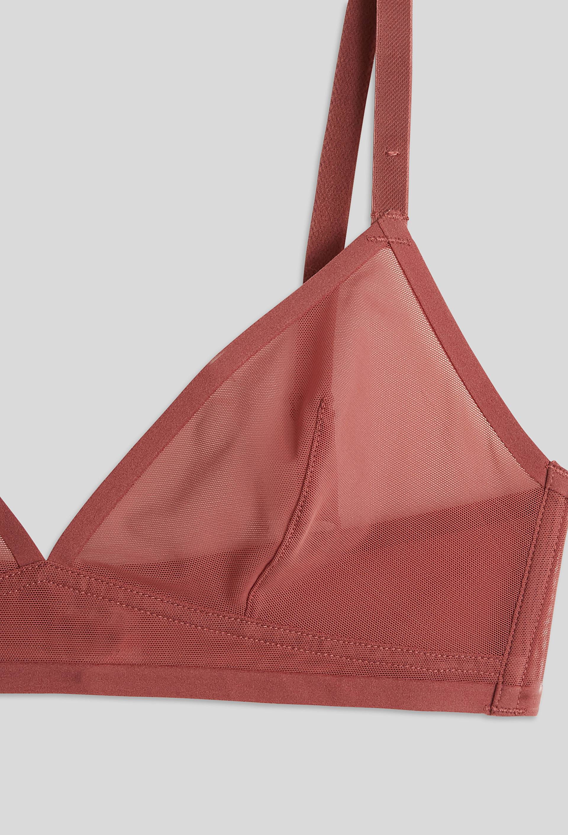 Soutien-gorge triangle LUZ en tulle, certifié Oeko-Tex, Rose foncé, large image number 2.0