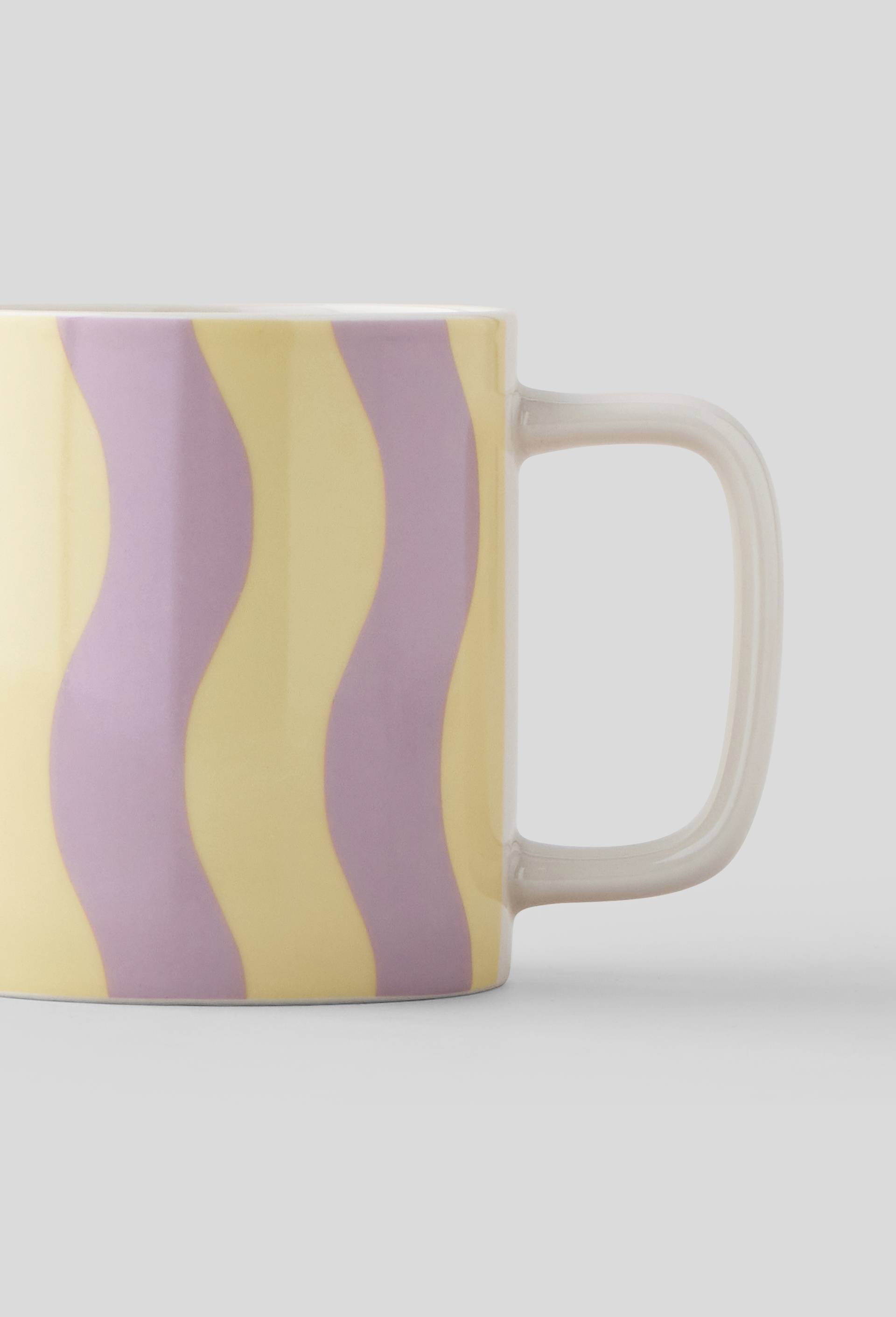 Mug droit imprimé, 32cl, Jaune clair, large image number 1