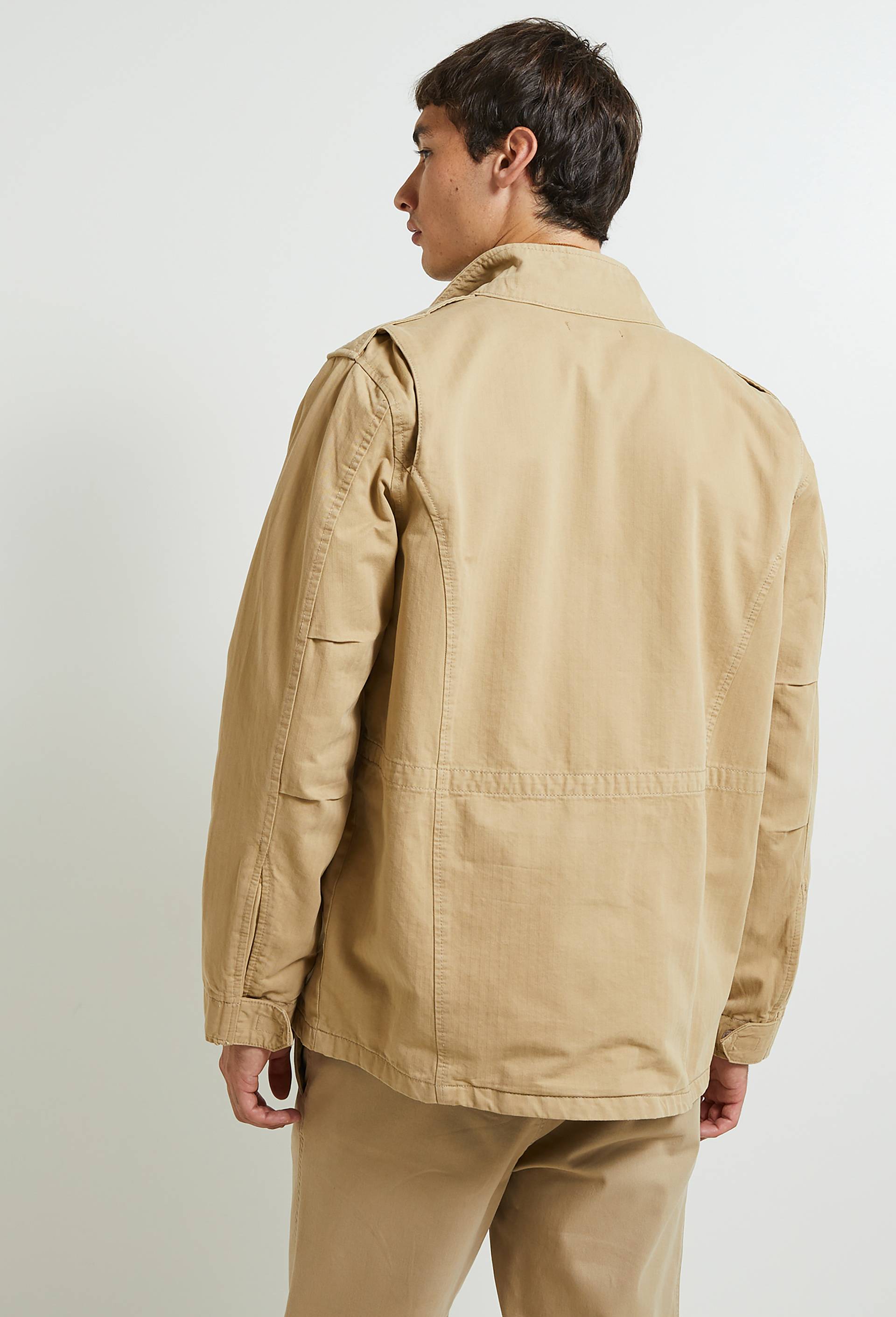 Veste chevron en coton, Oeko-tex, Beige, large image number 1.0