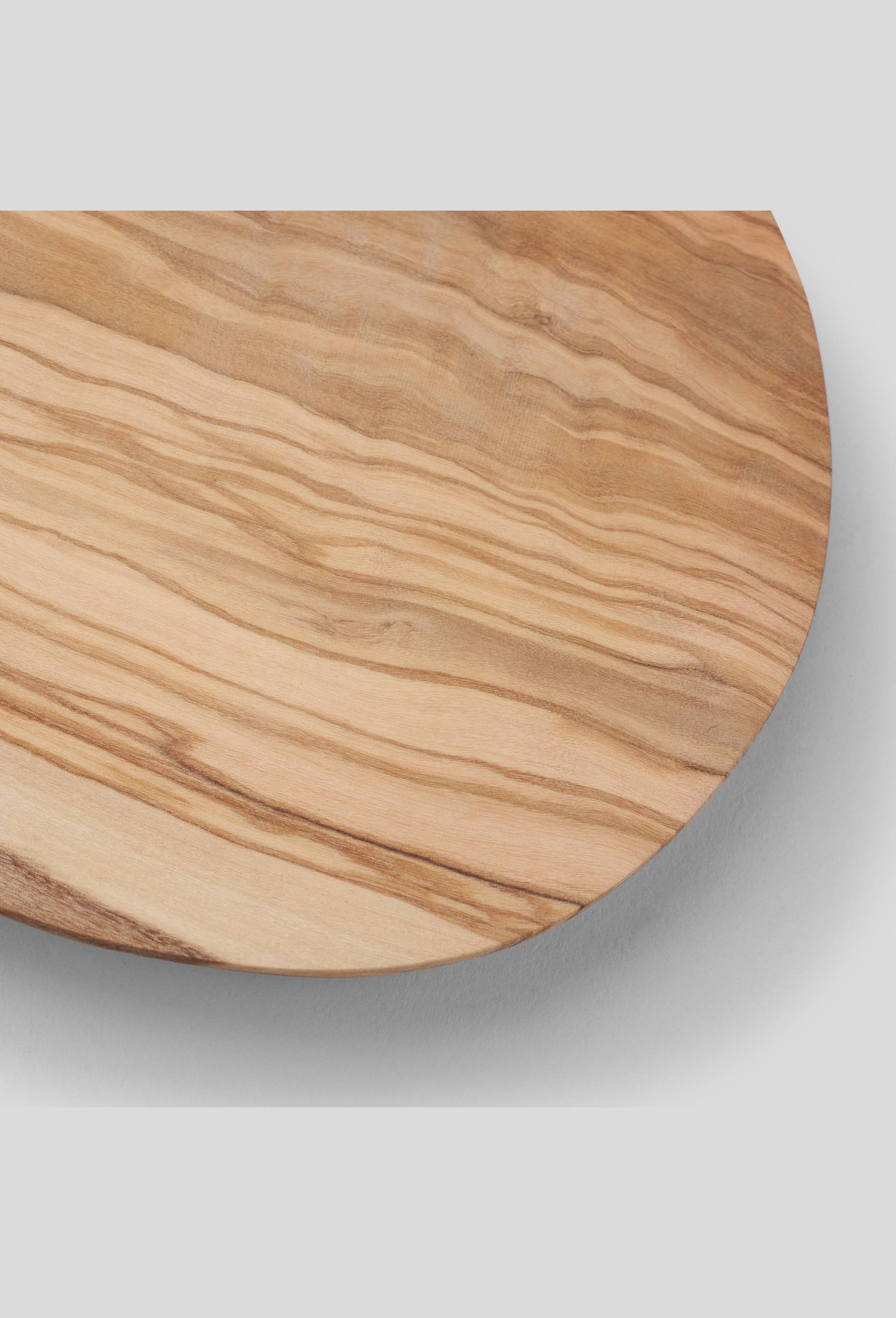 Plat en bois d'olivier, 18cm, Beige clair, large image number 1